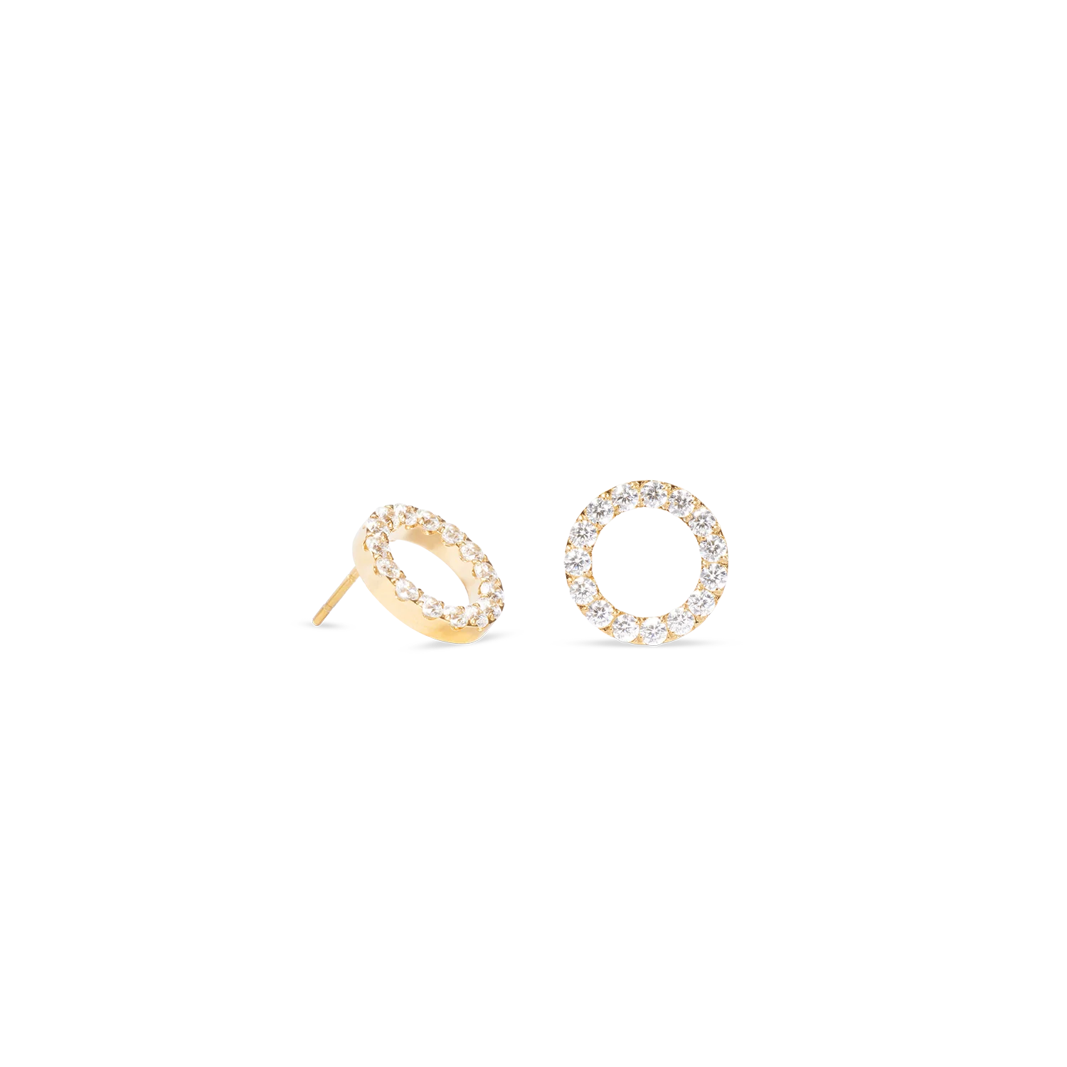 Boucles d'oreilles Sparkling Circle or-cristal
