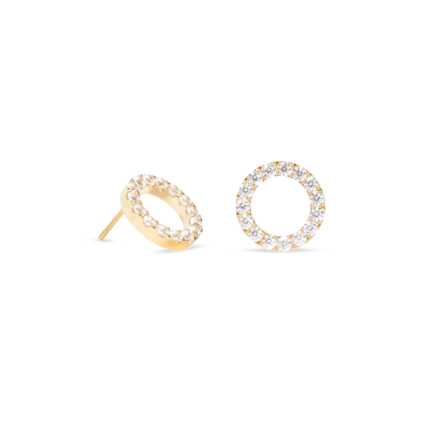 Boucles d'oreilles Sparkling Circle or-cristal - Image 2