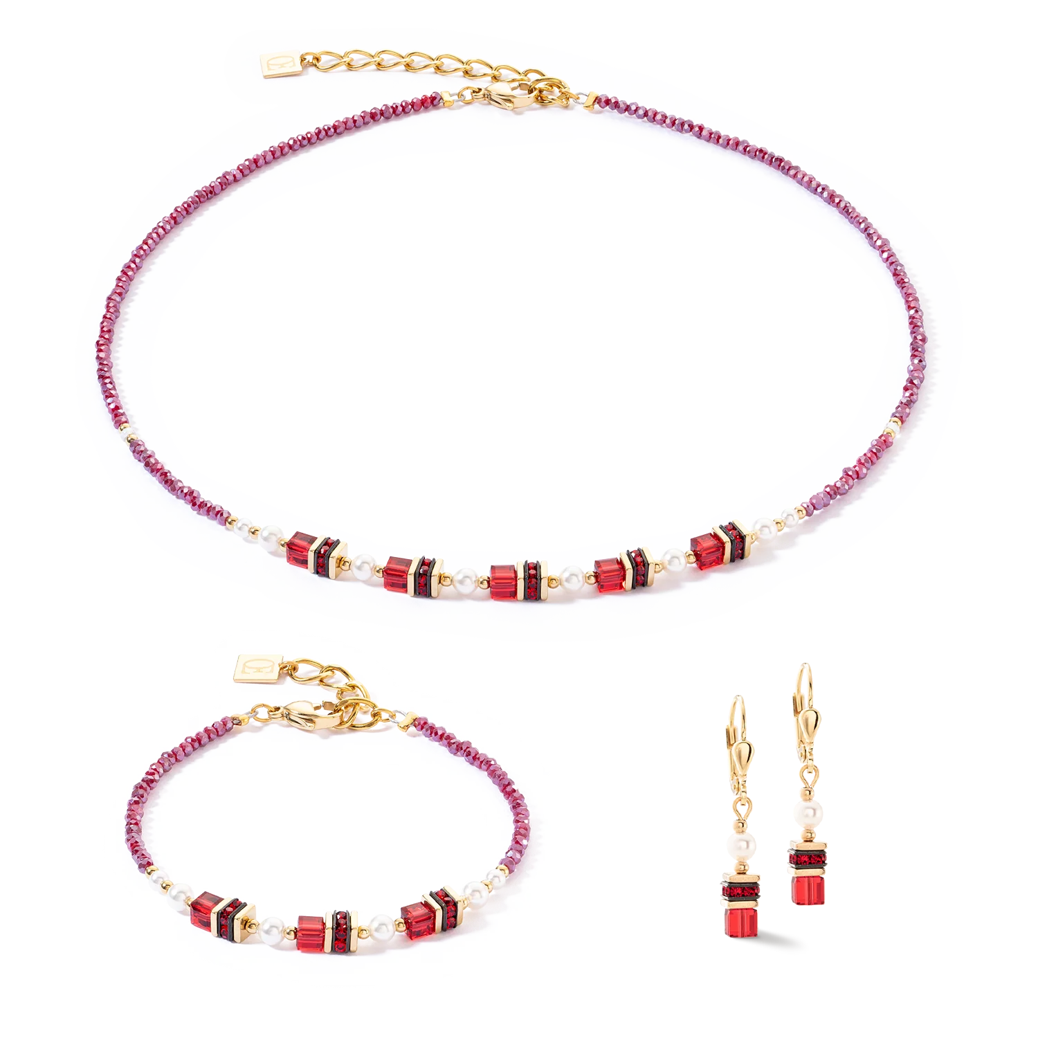 Boucles d'oreilles Sparkling Princess or-rouge - Image 3
