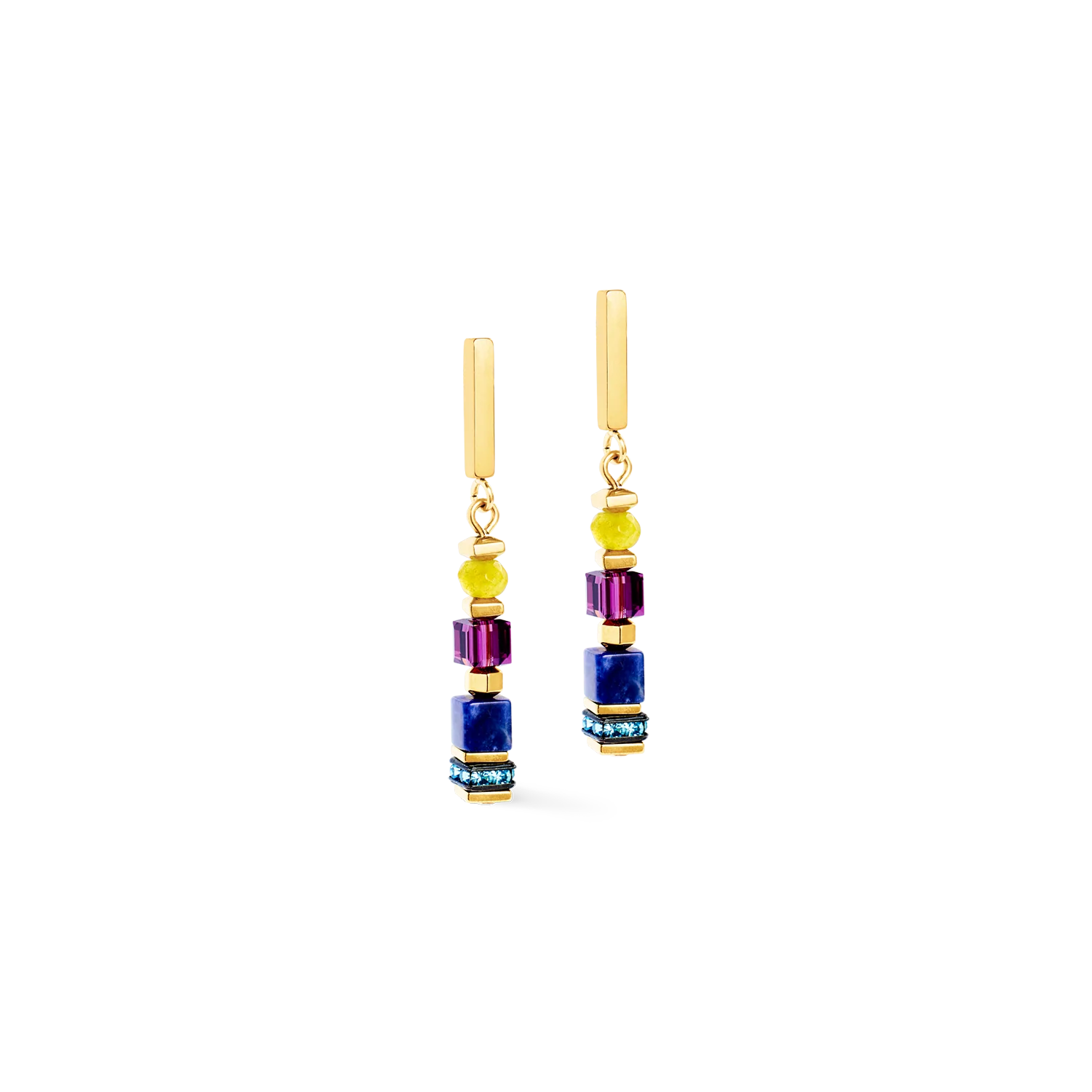 Boucles d'oreilles Wave Precious Flow or-energy