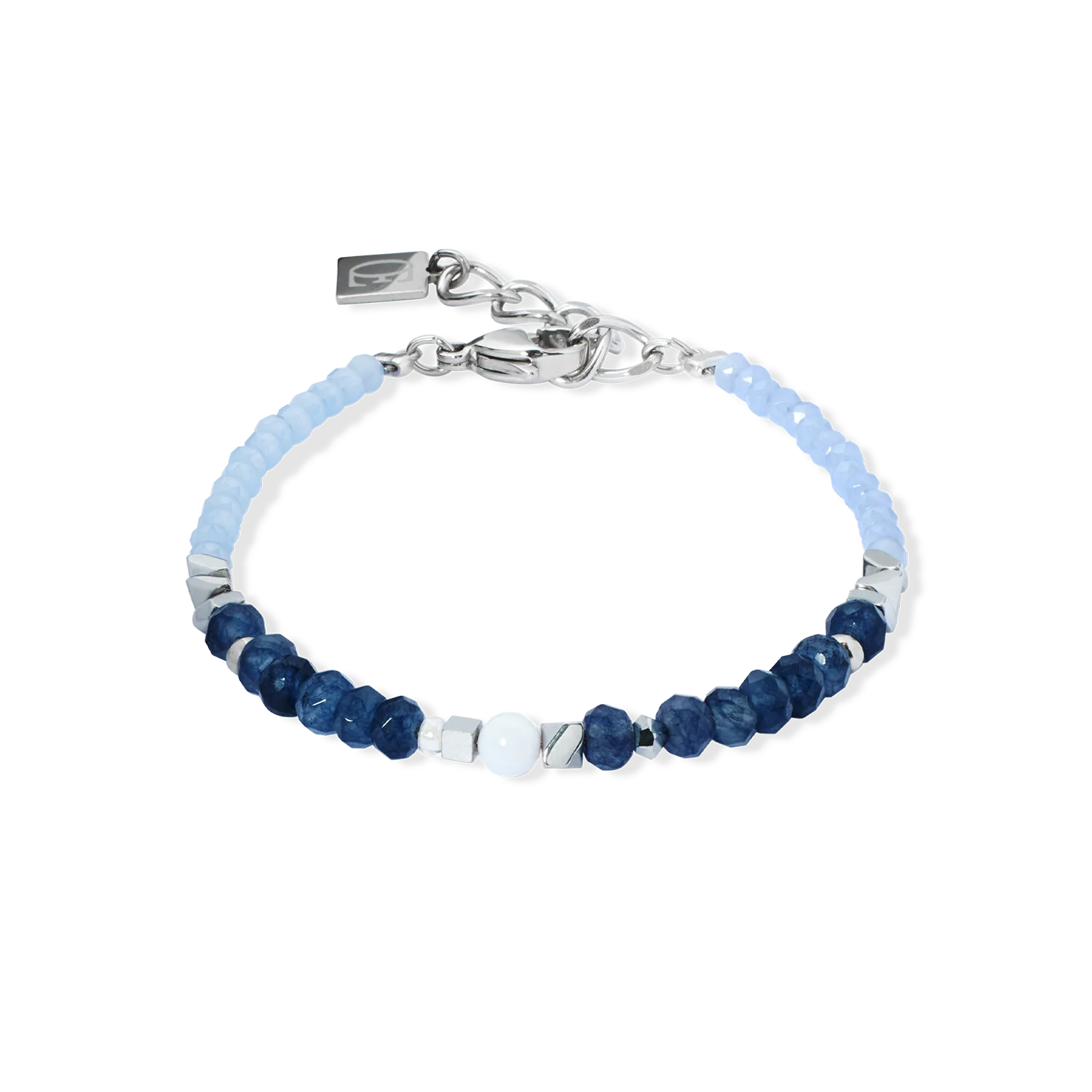 Bracelet Amulette Modern Future argent-bleu