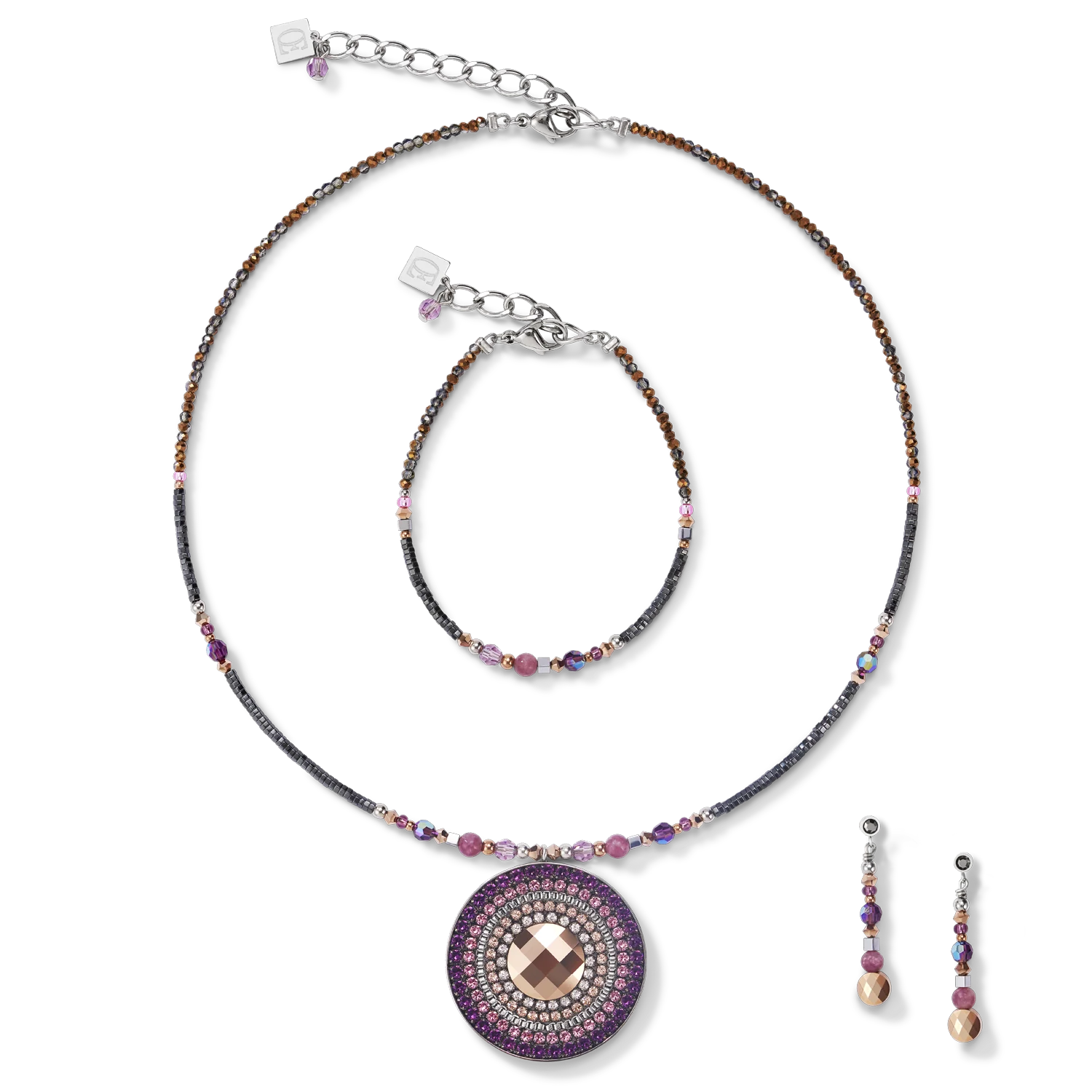 Bracelet Amulette small Cristaux & lepidolite amèthyste - Image 3