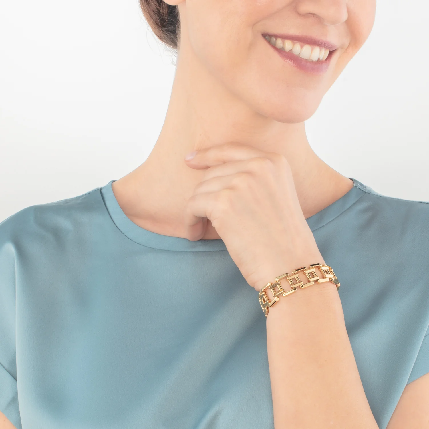 Bracelet bijou en acier inoxydable or - Image 3