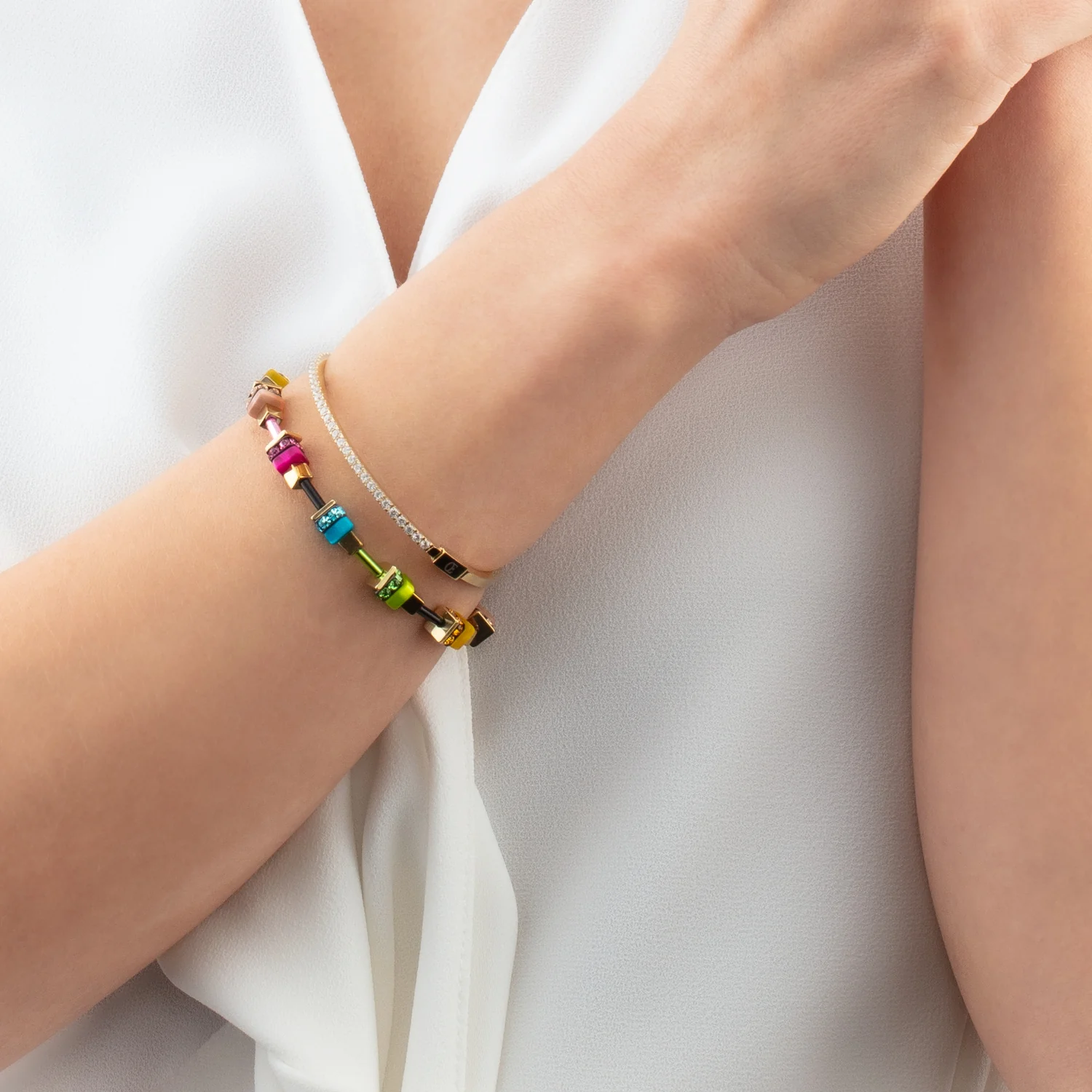 Bracelet Boho Sunset Cube rainbow - Image 4