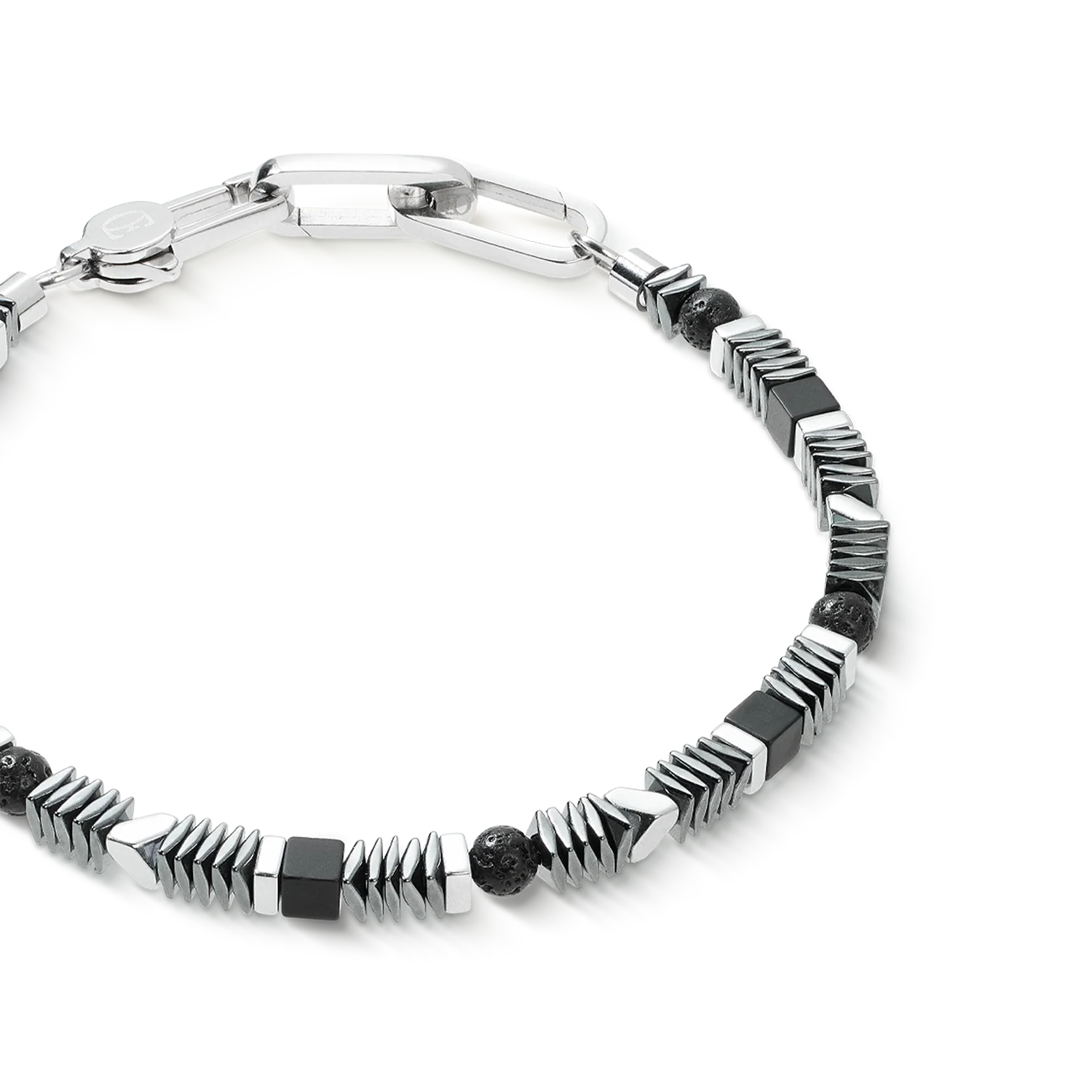 Bracelet Cadence Shape Mix noir-argent - Image 2
