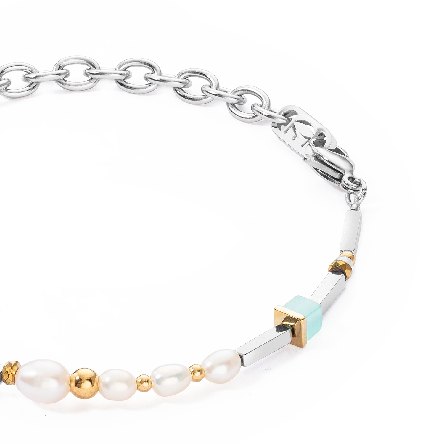 Bracelet Cool Romantic Cubes & Pearls bicolor - Image 2