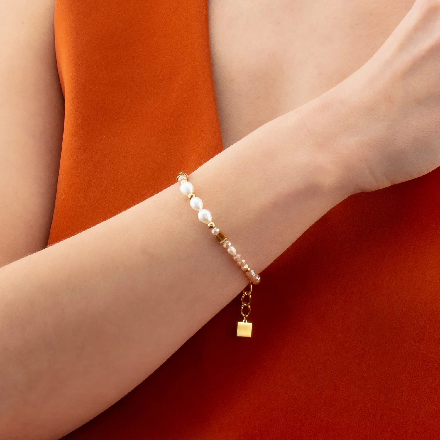 Bracelet Cosmic Pearls deep or - Image 4