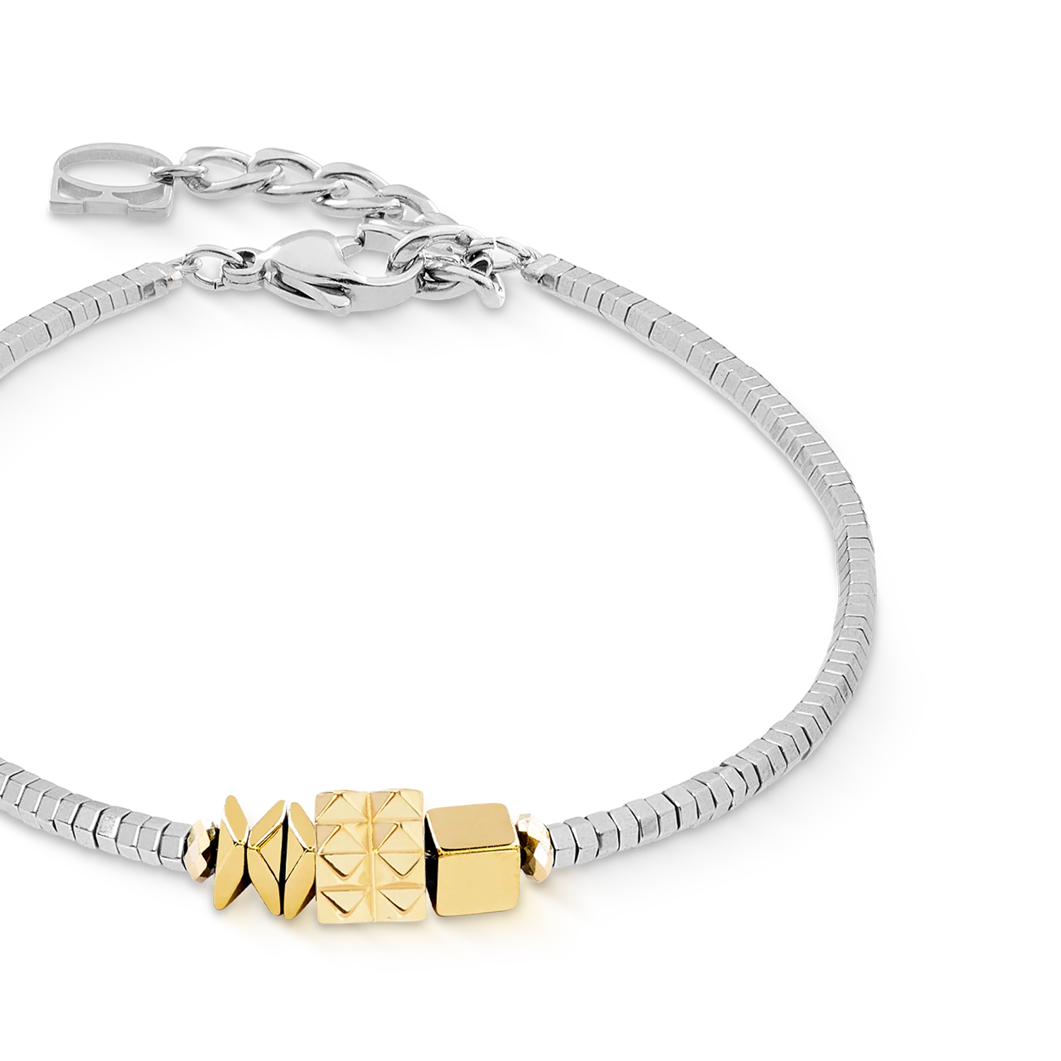 Bracelet Cube Trio Facets or-argent - Image 2