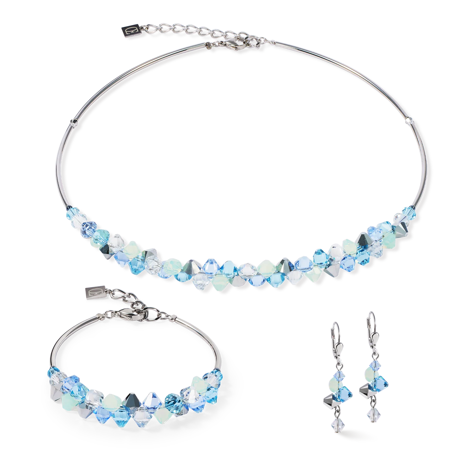 Bracelet Dancing Crystals argent-bleu - Image 3