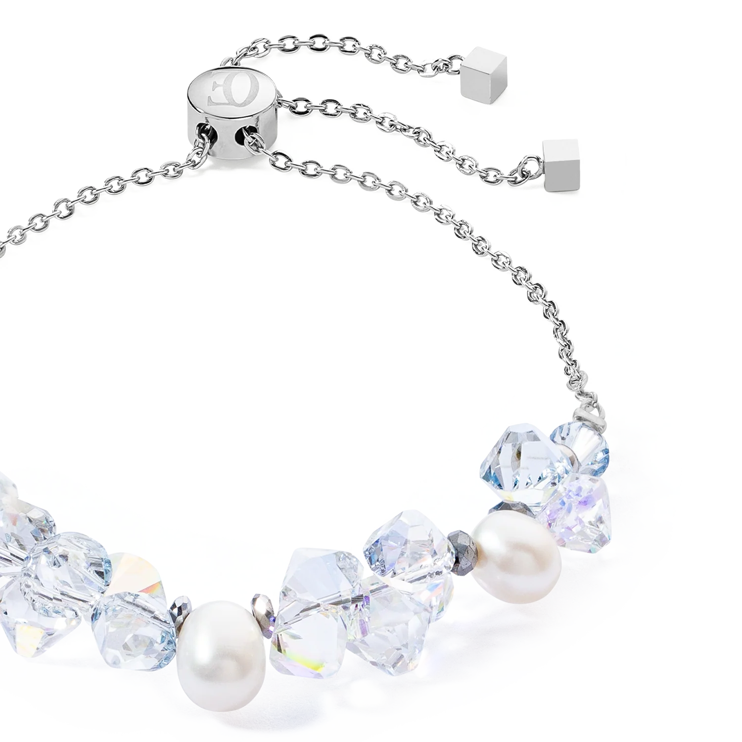 Bracelet Dancing Crystals & Pearls argenté - Image 2