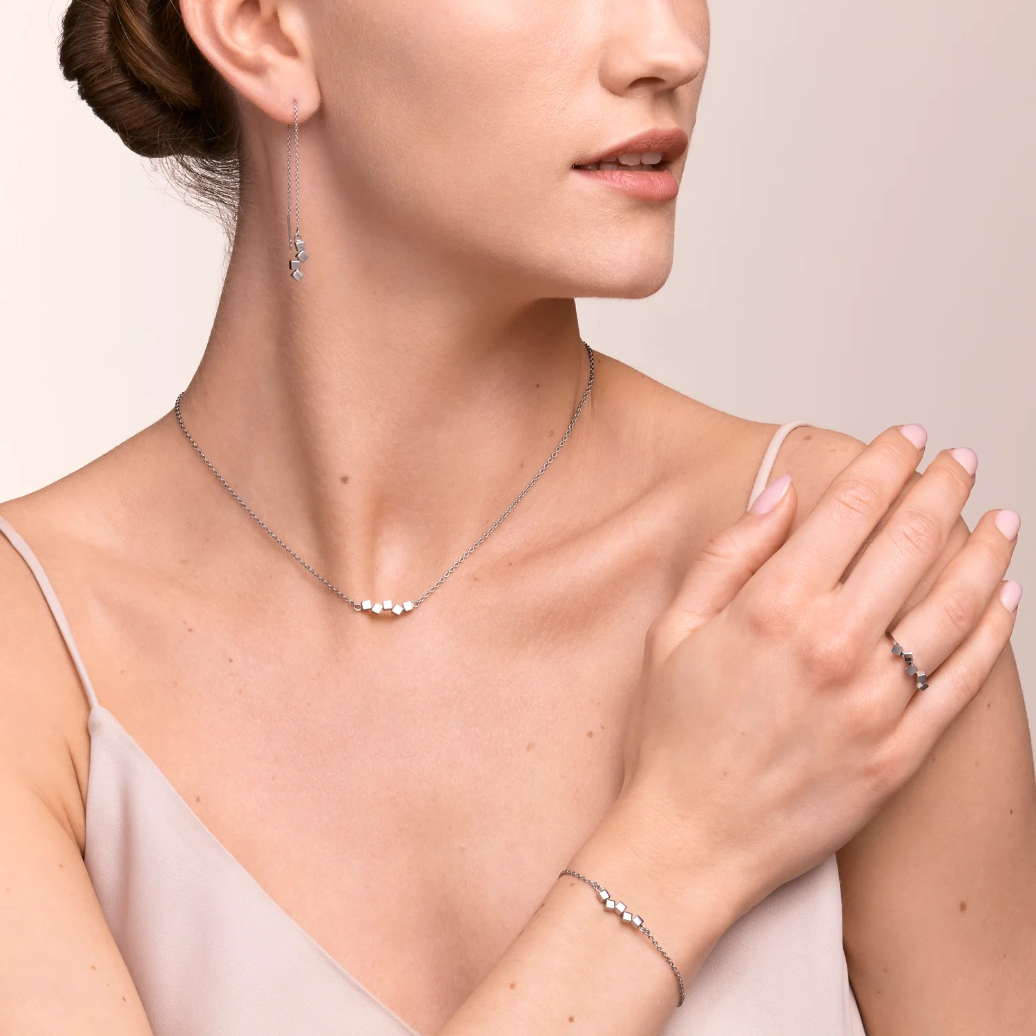 Bracelet Dancing GeoCUBE® small acier argent - Image 4