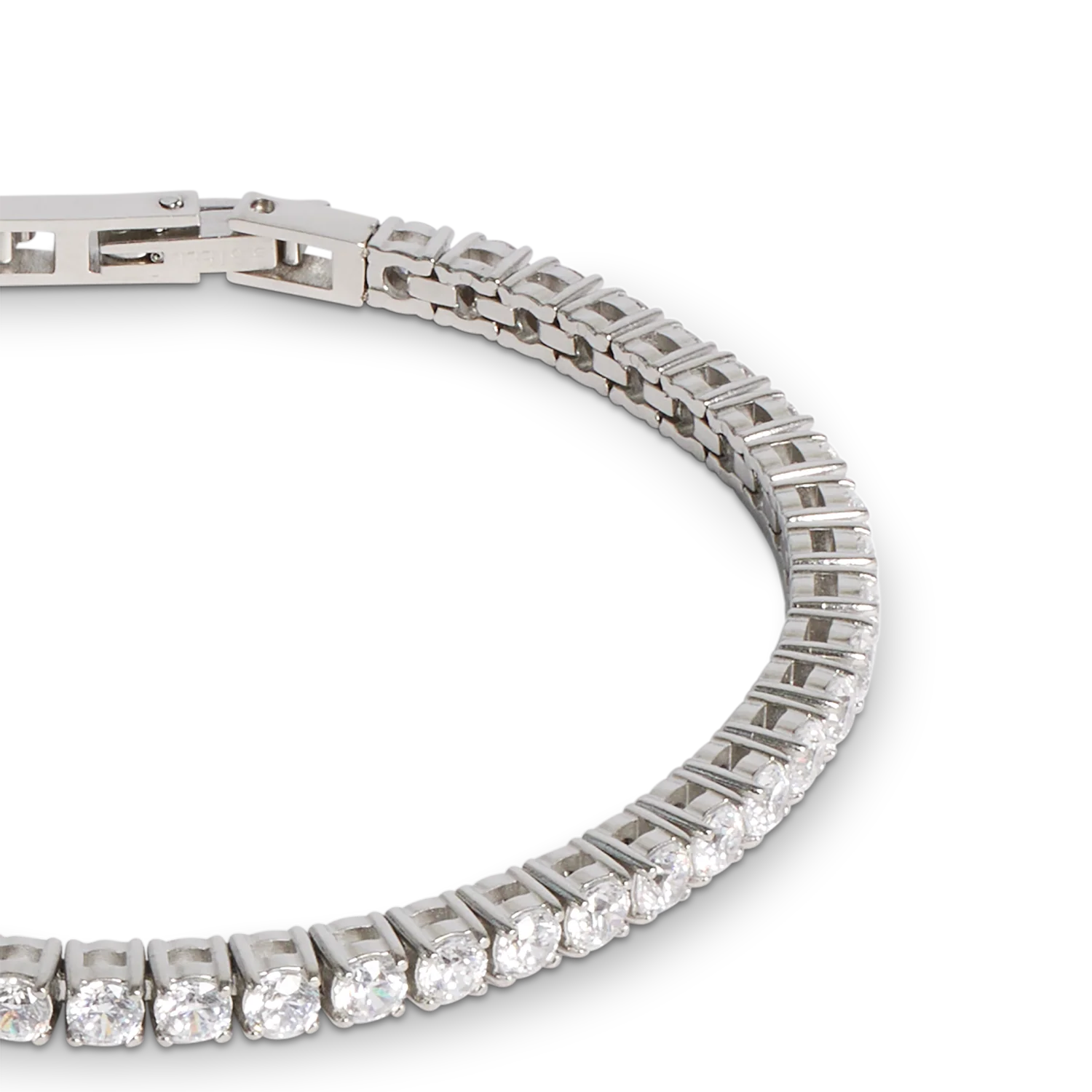 Bracelet de tennis argent-cristal - Image 2