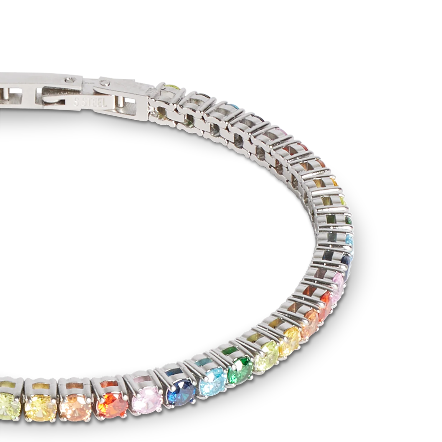Bracelet de tennis argent-multicolore - Image 2