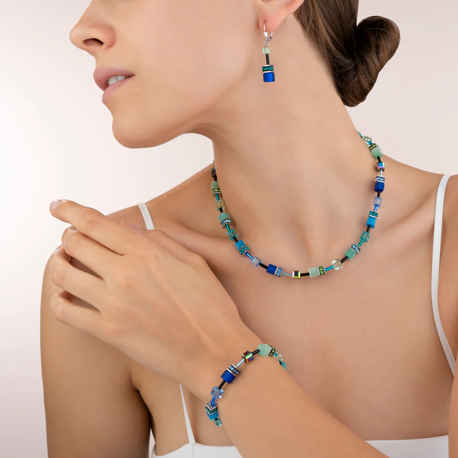 Bracelet GeoCUBE® bleu-vert - Image 4