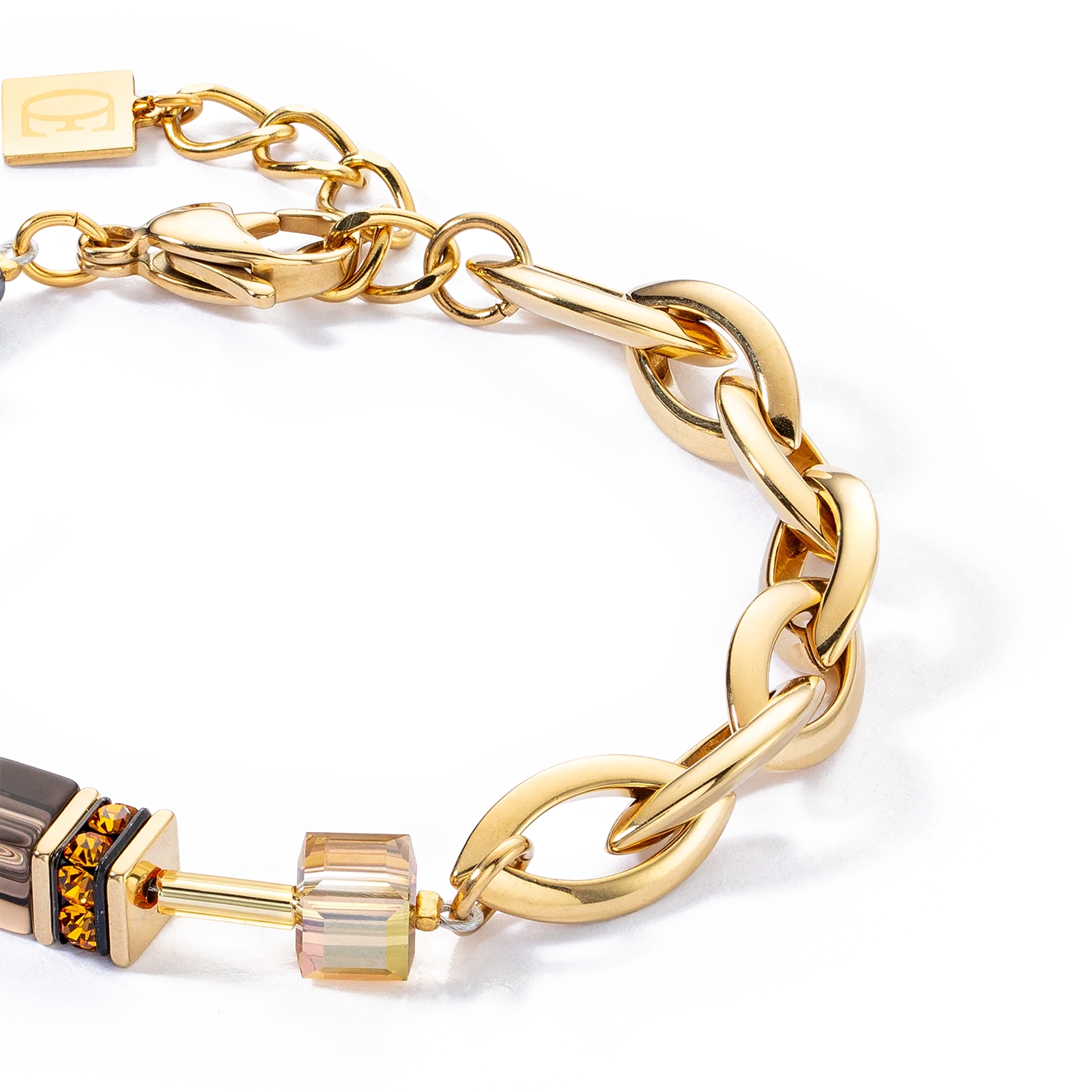 Bracelet GeoCUBE® Chunky Chain or-brun - Image 2