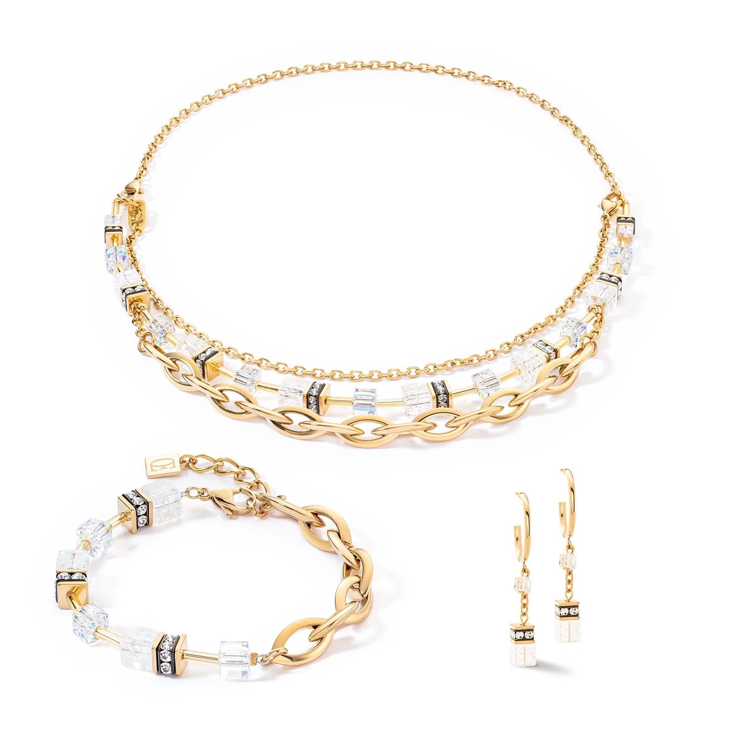 Bracelet GeoCUBE® Festive Layer or-blanc - Image 3