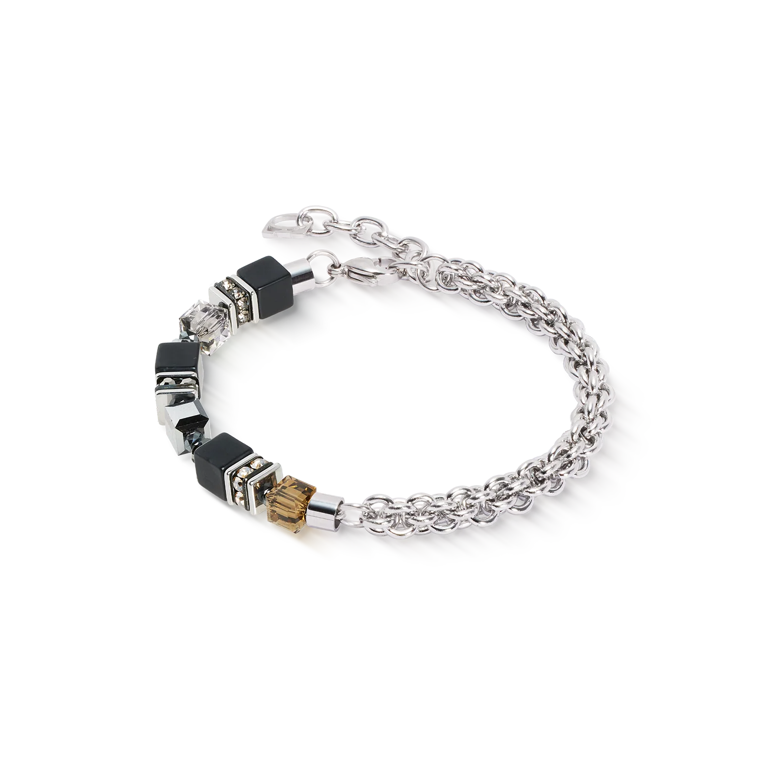 Bracelet GeoCUBE® Fusion hiver argent-noir