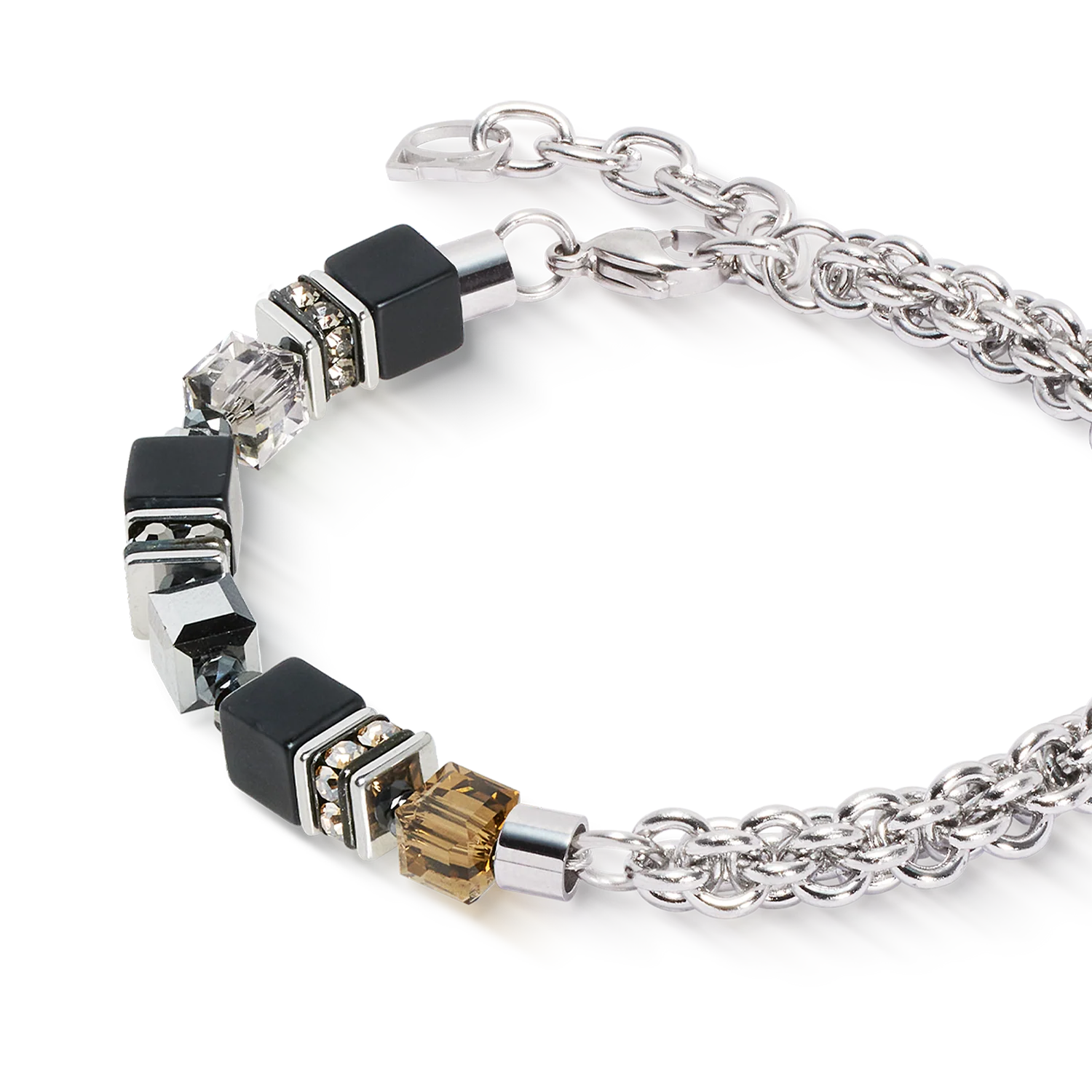 Bracelet GeoCUBE® Fusion hiver argent-noir - Image 2