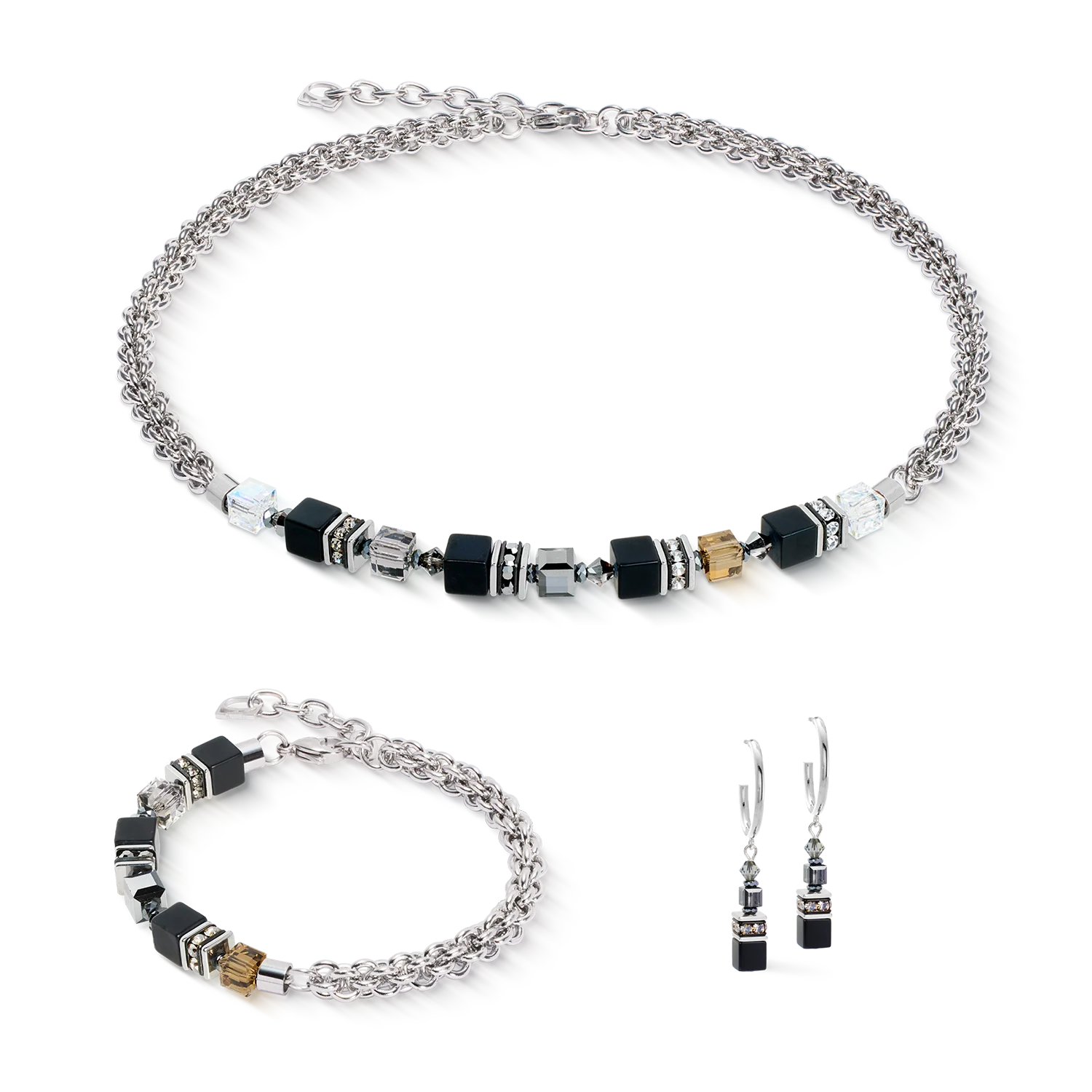 Bracelet GeoCUBE® Fusion hiver argent-noir - Image 3