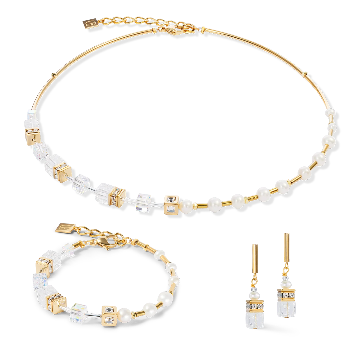 Bracelet GeoCUBE® Fusion Precious Pearl Mix or-blanc - Image 3