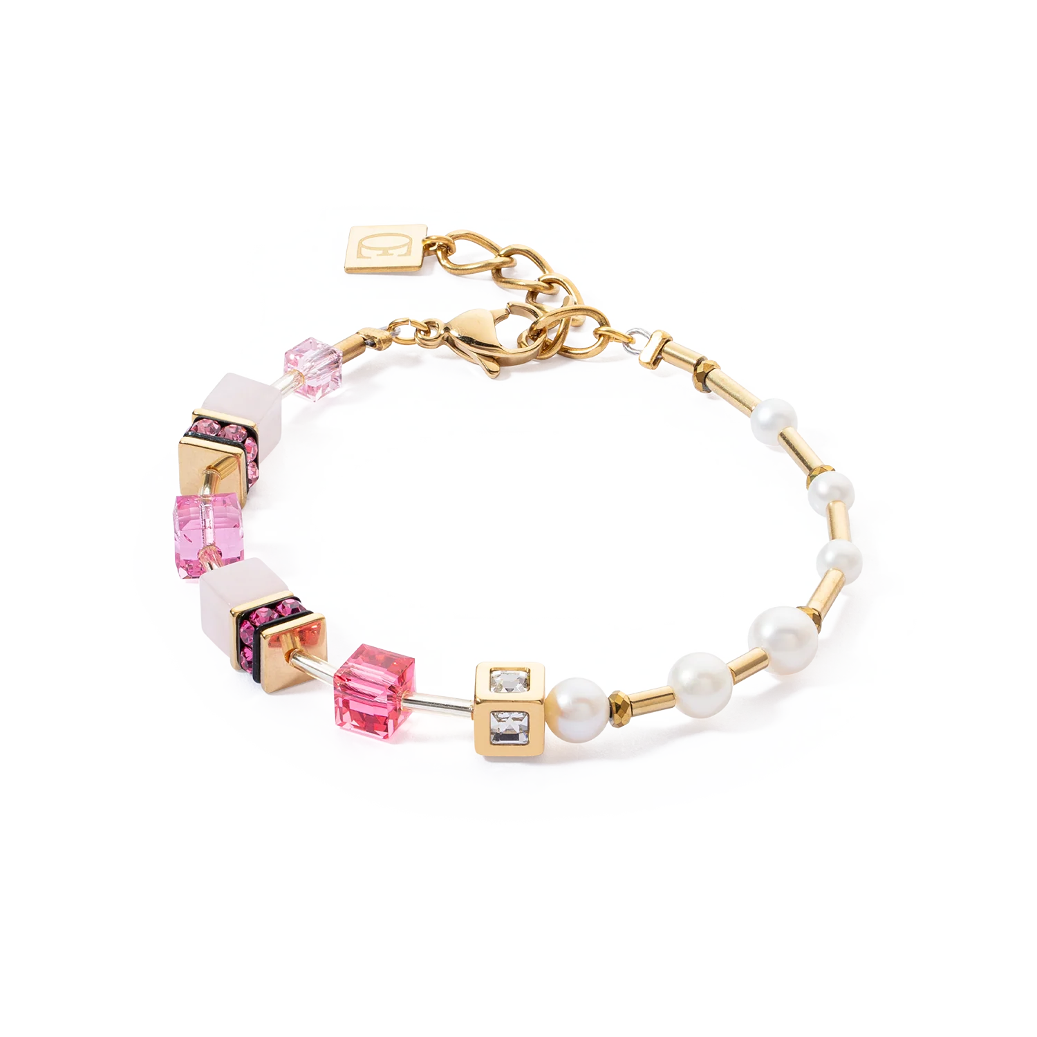 Bracelet GeoCUBE® Fusion Precious Pearl Mix or-rose vif
