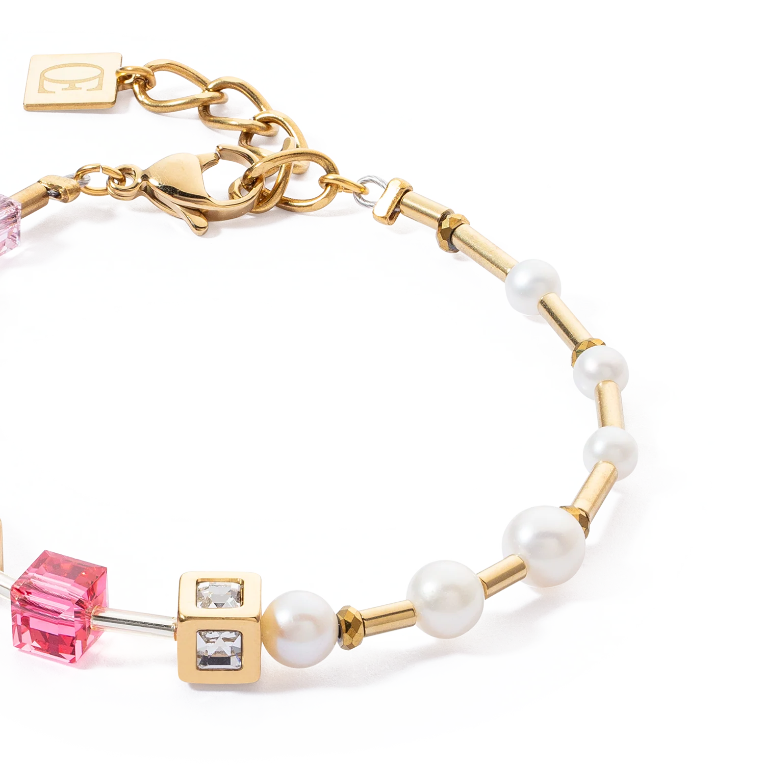 Bracelet GeoCUBE® Fusion Precious Pearl Mix or-rose vif - Image 2