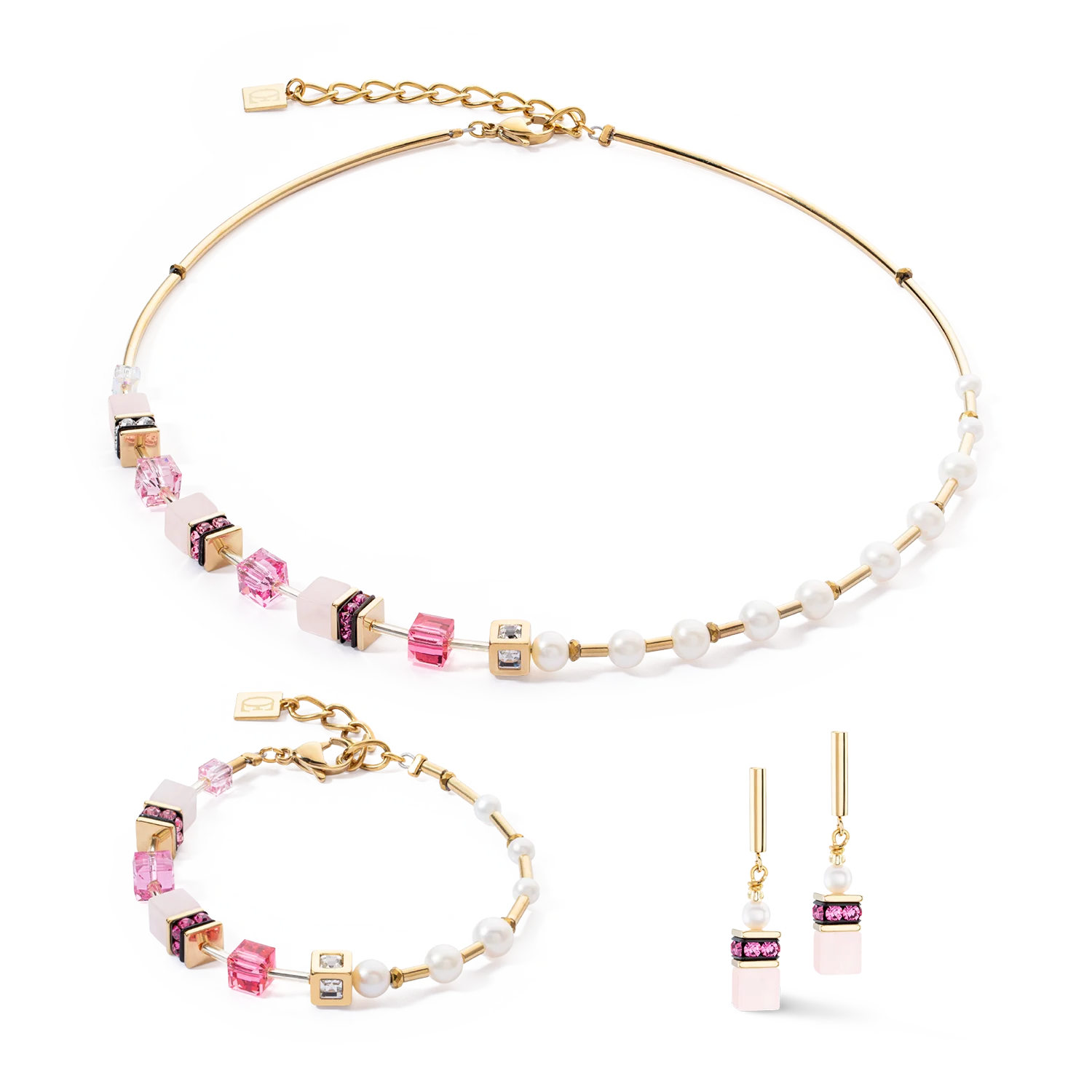 Bracelet GeoCUBE® Fusion Precious Pearl Mix or-rose vif - Image 3