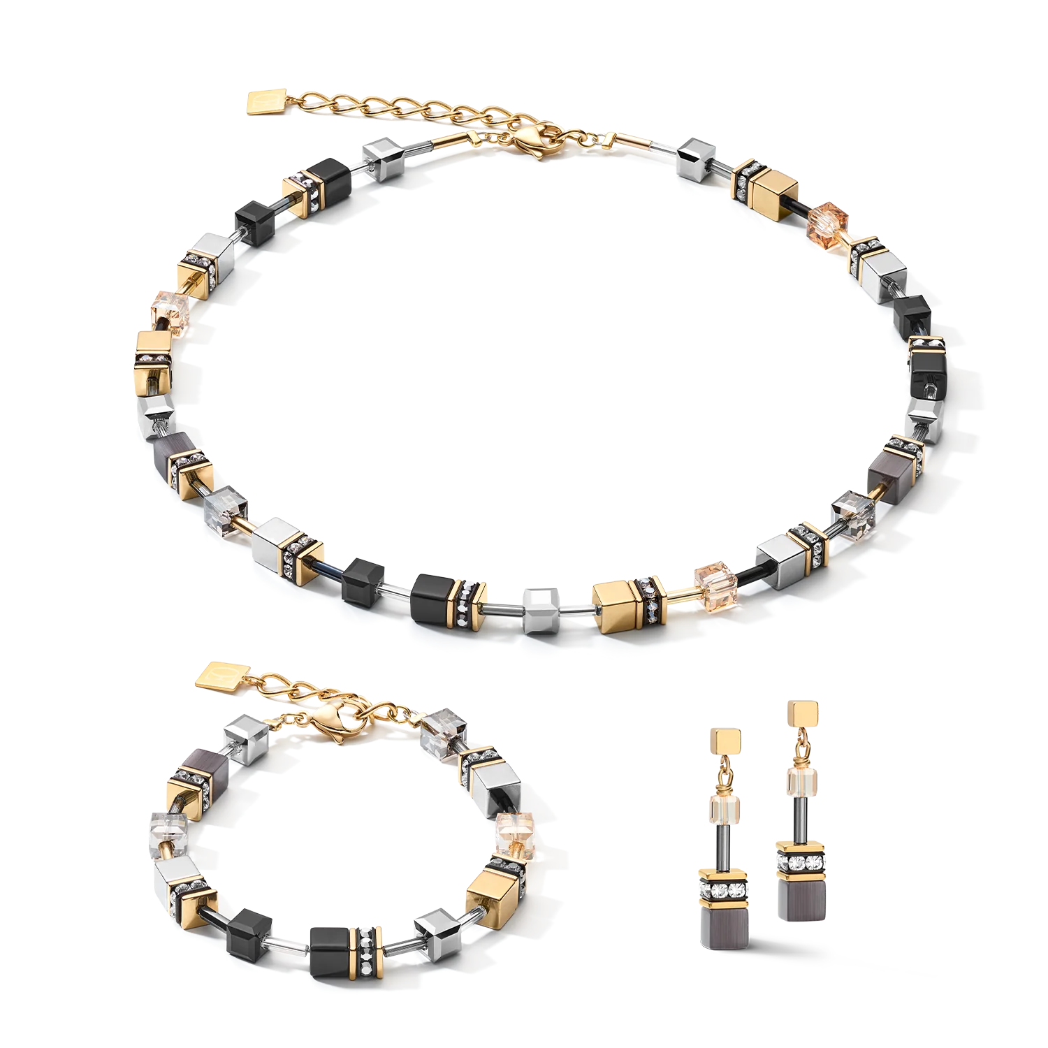 Bracelet GEOCUBE® gris-or - Image 3