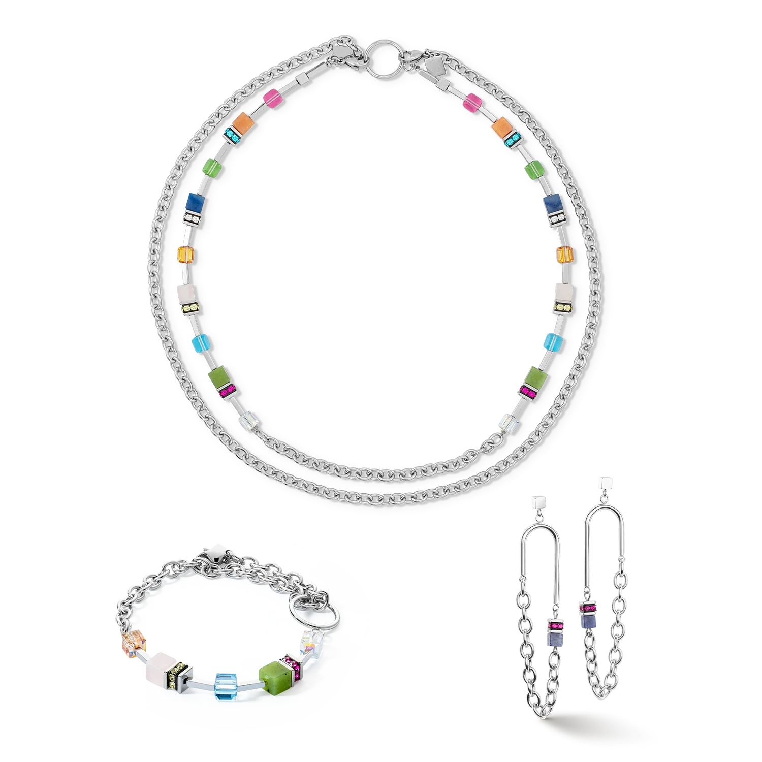 Bracelet GeoCUBE® Iconic Boho argent-multicolore - Image 3