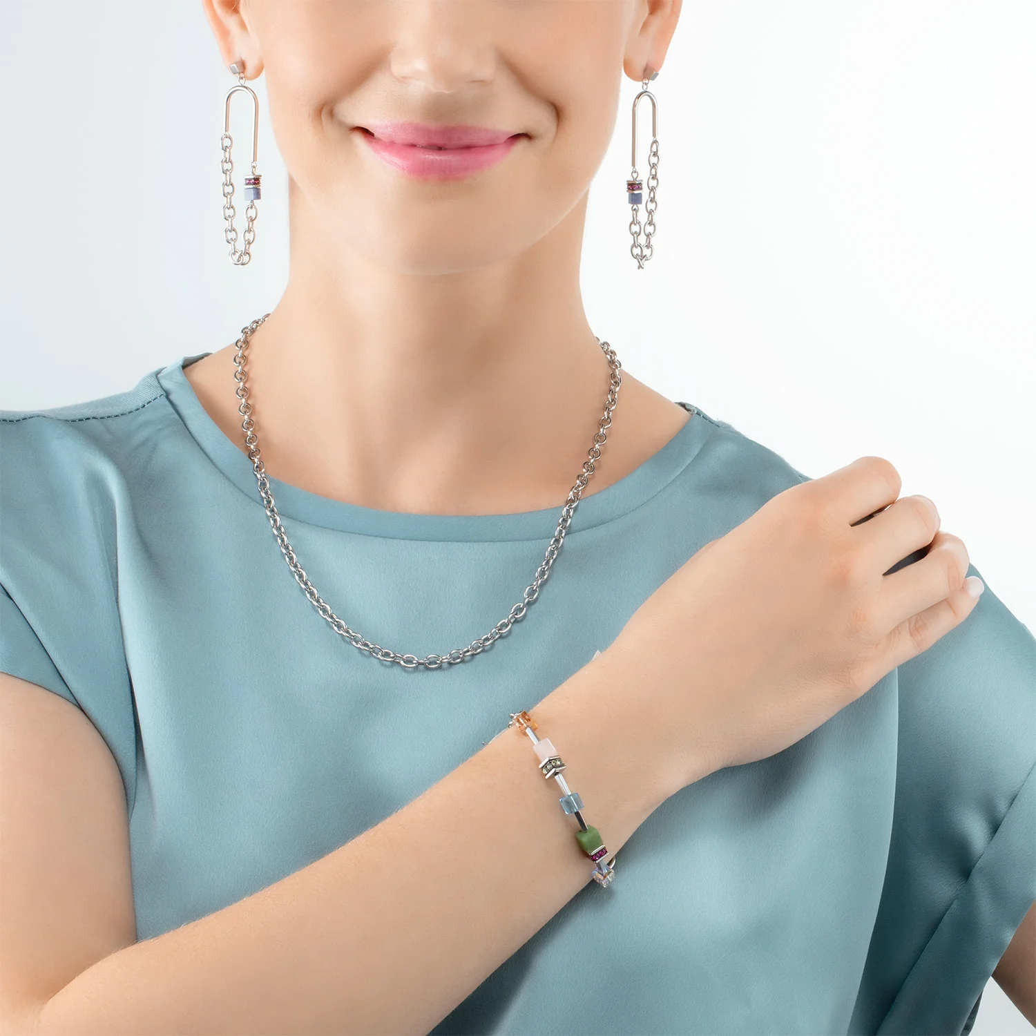Bracelet GeoCUBE® Iconic Boho argent-multicolore - Image 5