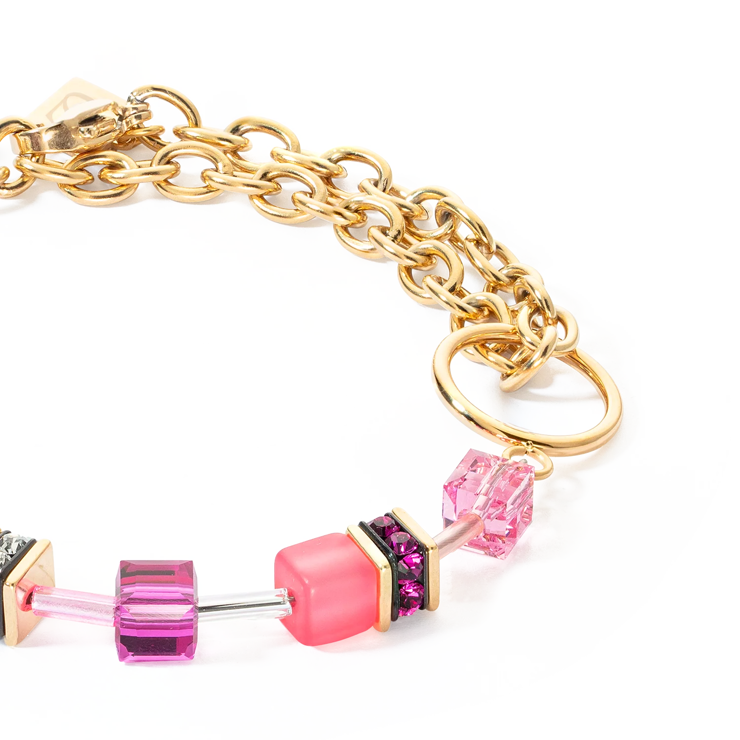 Bracelet GeoCUBE® Iconic Chain or-magenta - Image 2