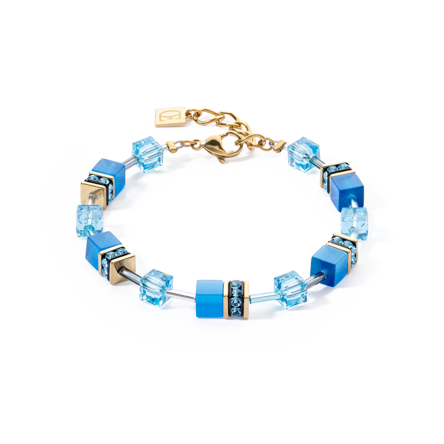 Bracelet GeoCUBE® Iconic Mono Or turquoise