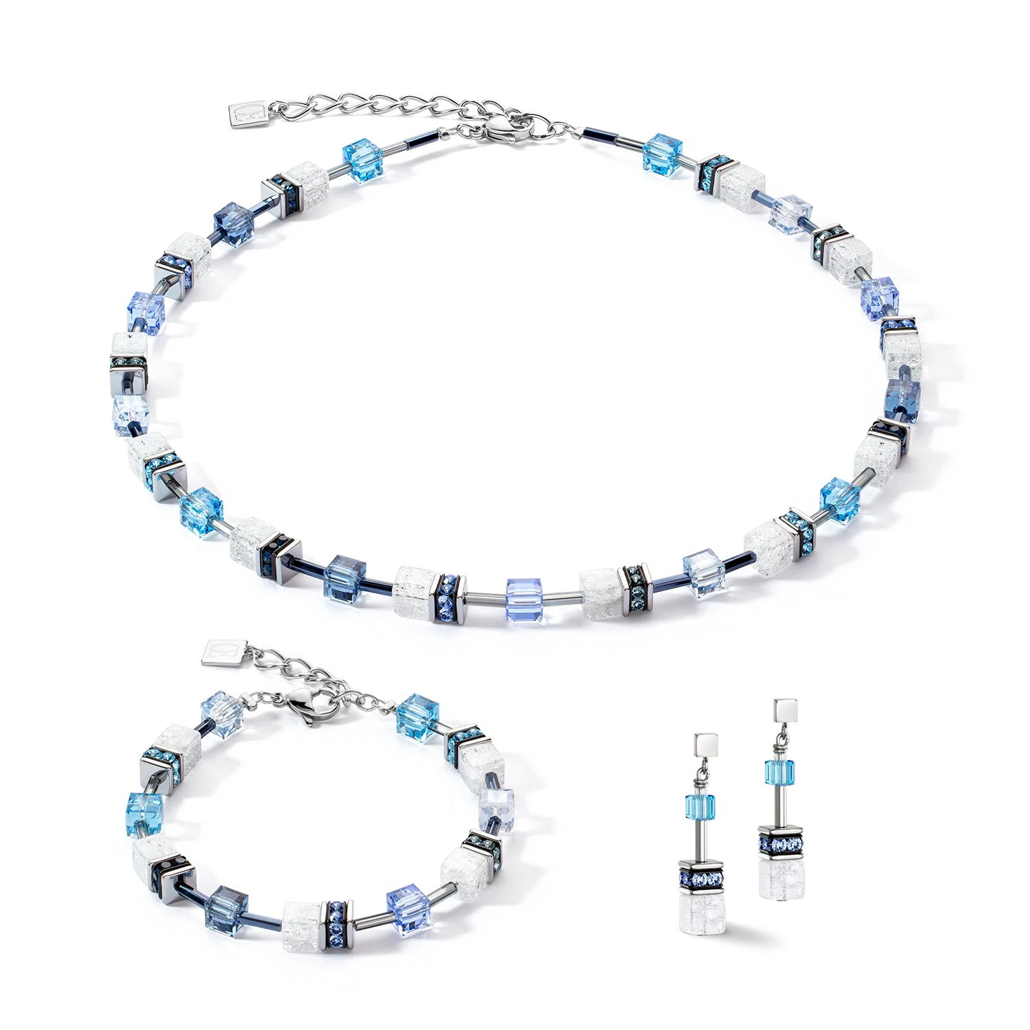 Bracelet GeoCUBE® Iconic Nature bleu blanc - Image 3