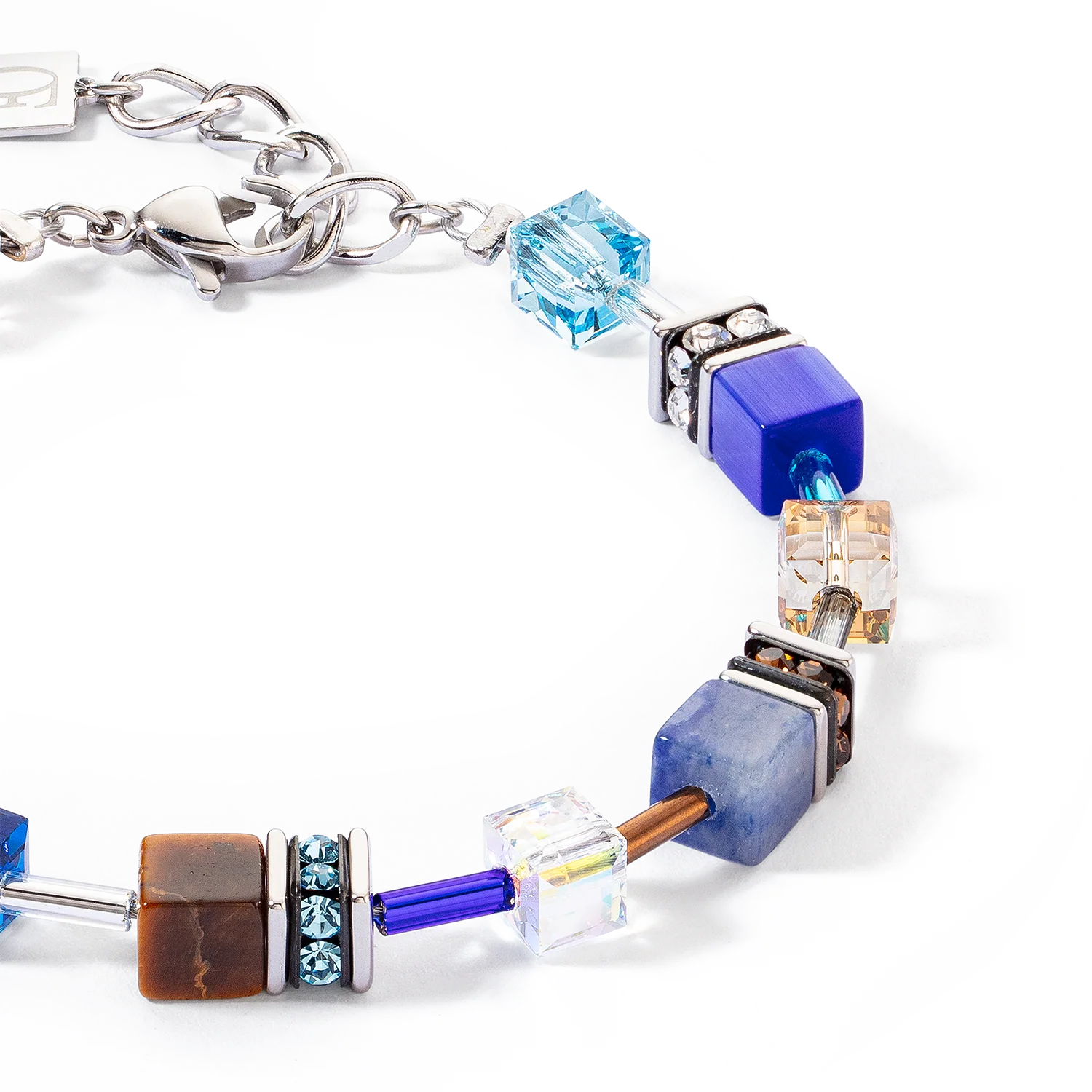 Bracelet GeoCUBE® Iconic Precious bleu-brun - Image 2