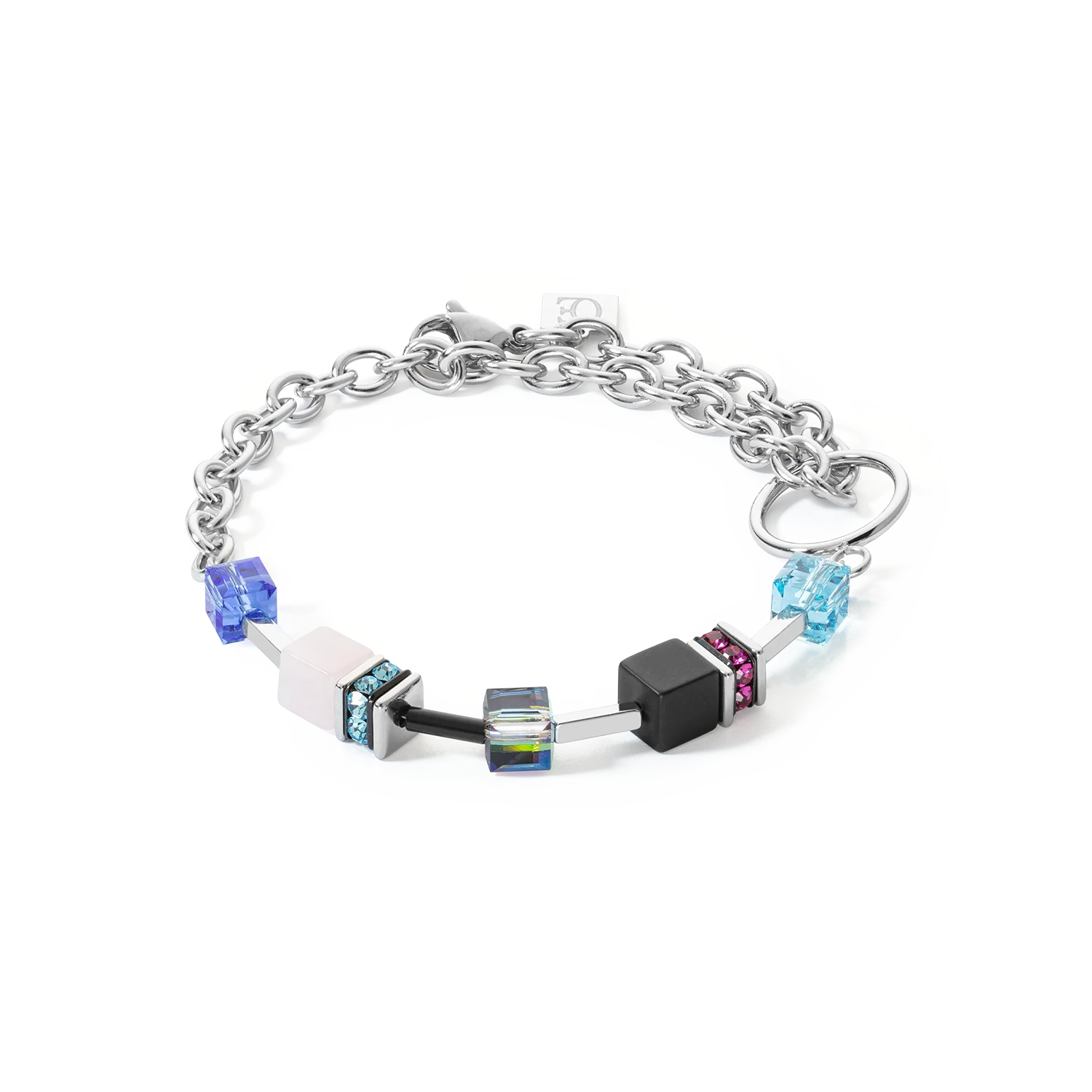 Bracelet GeoCUBE® Iconic Precious Chain argent-multicolore