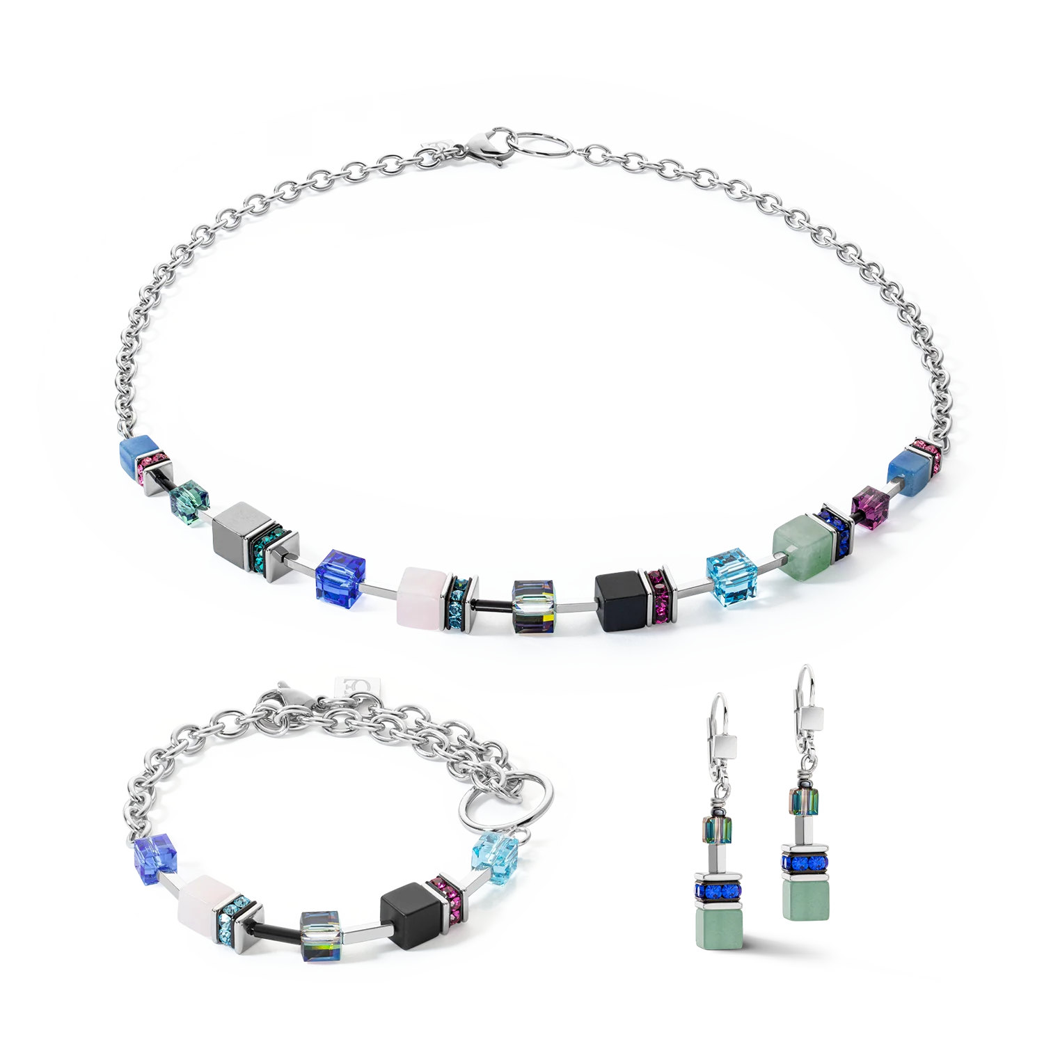 Bracelet GeoCUBE® Iconic Precious Chain argent-multicolore - Image 3