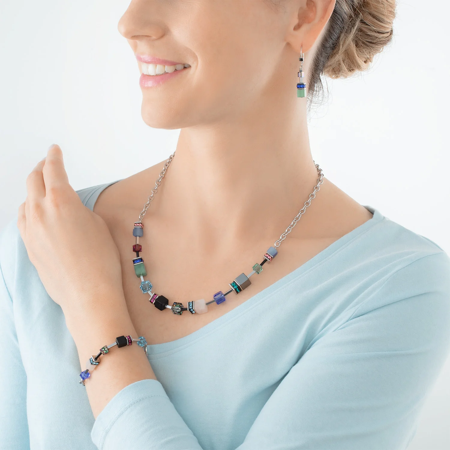 Bracelet GeoCUBE® Iconic Precious Chain argent-multicolore - Image 4