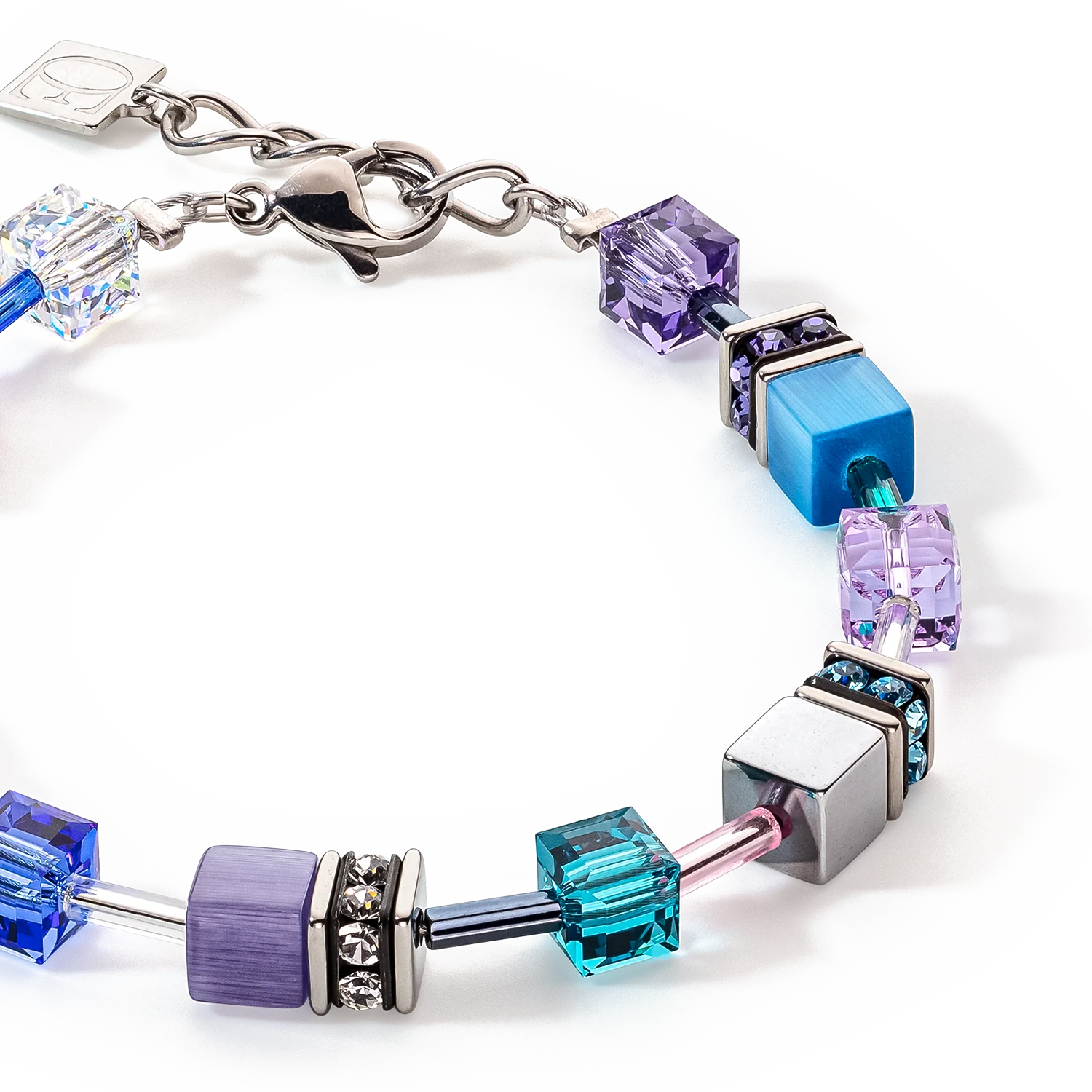 Bracelet GeoCUBE® Iconic turquoise-mauve - Image 2