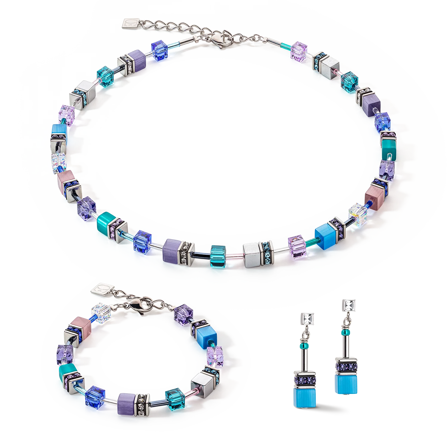Bracelet GeoCUBE® Iconic turquoise-mauve - Image 3