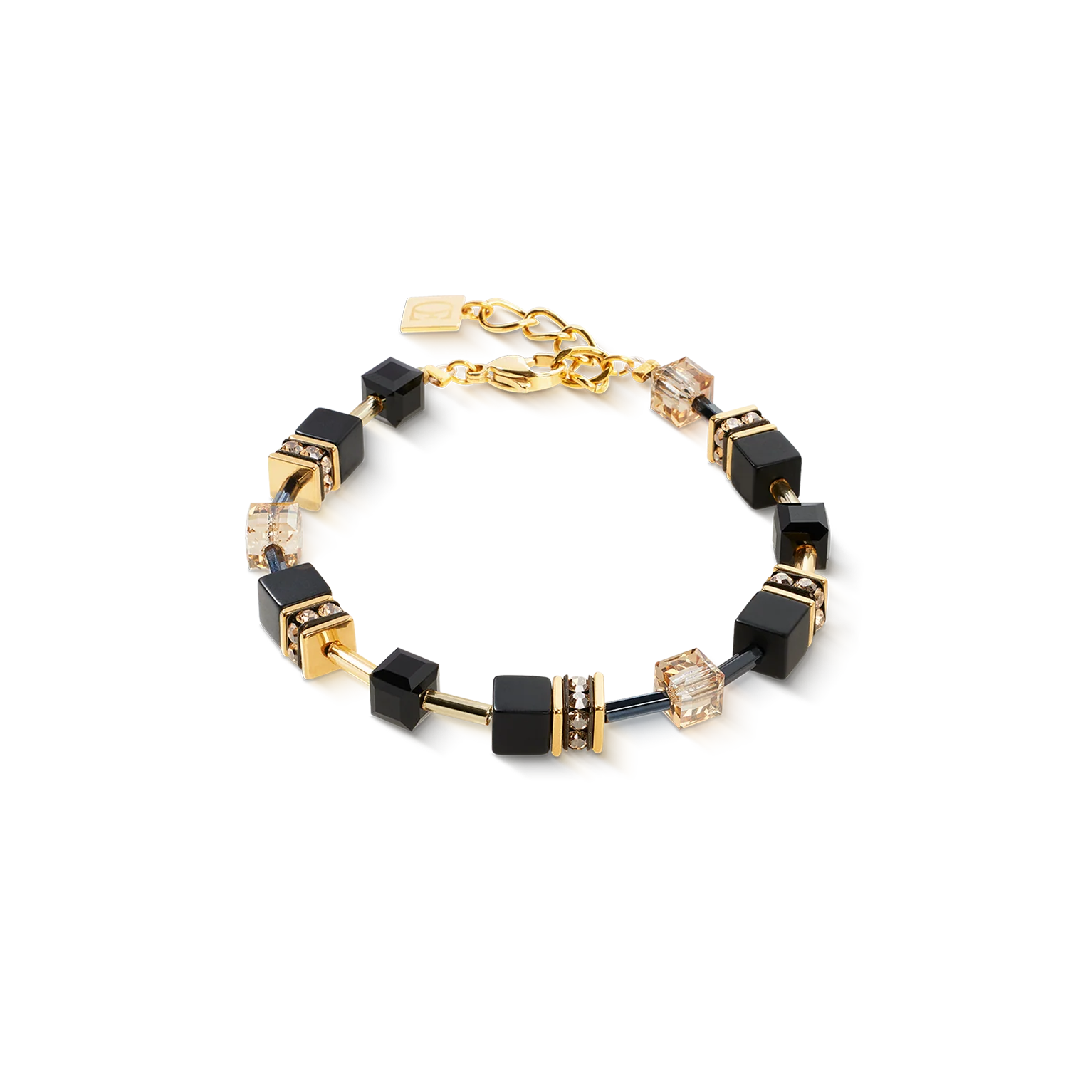 Bracelet GeoCUBE® Onyx noir-or