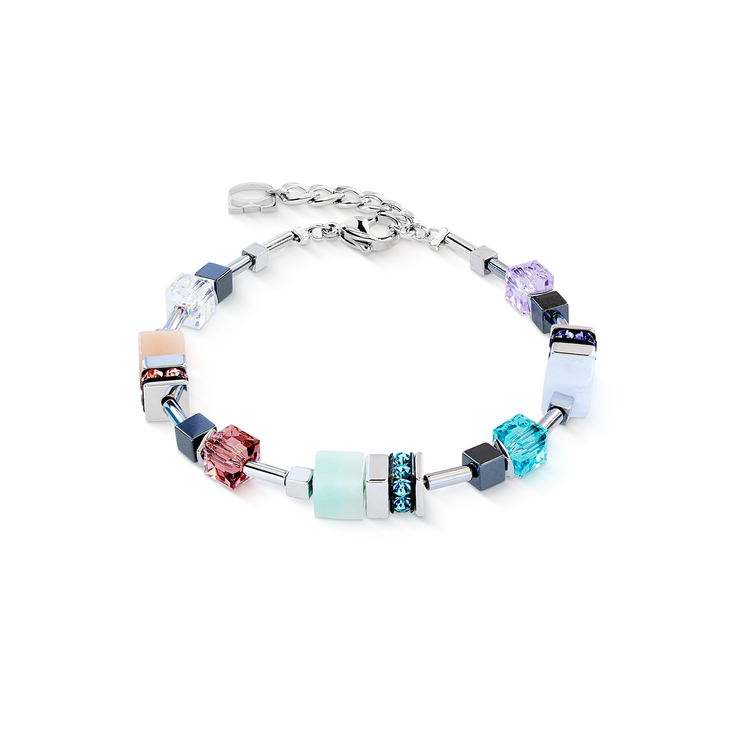 Bracelet GeoCUBE® Precious Motion Sorbet argent