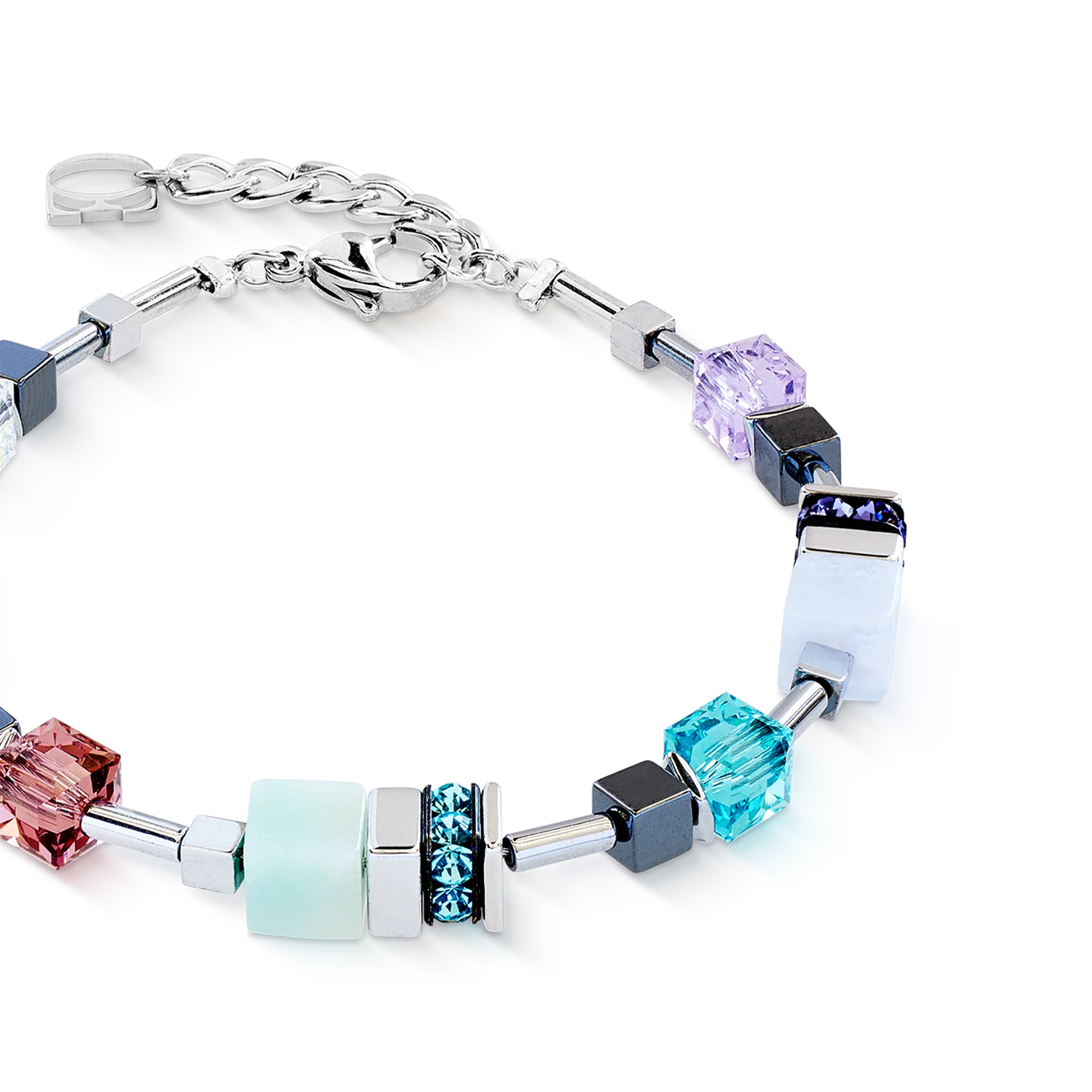 Bracelet GeoCUBE® Precious Motion Sorbet argent - Image 2