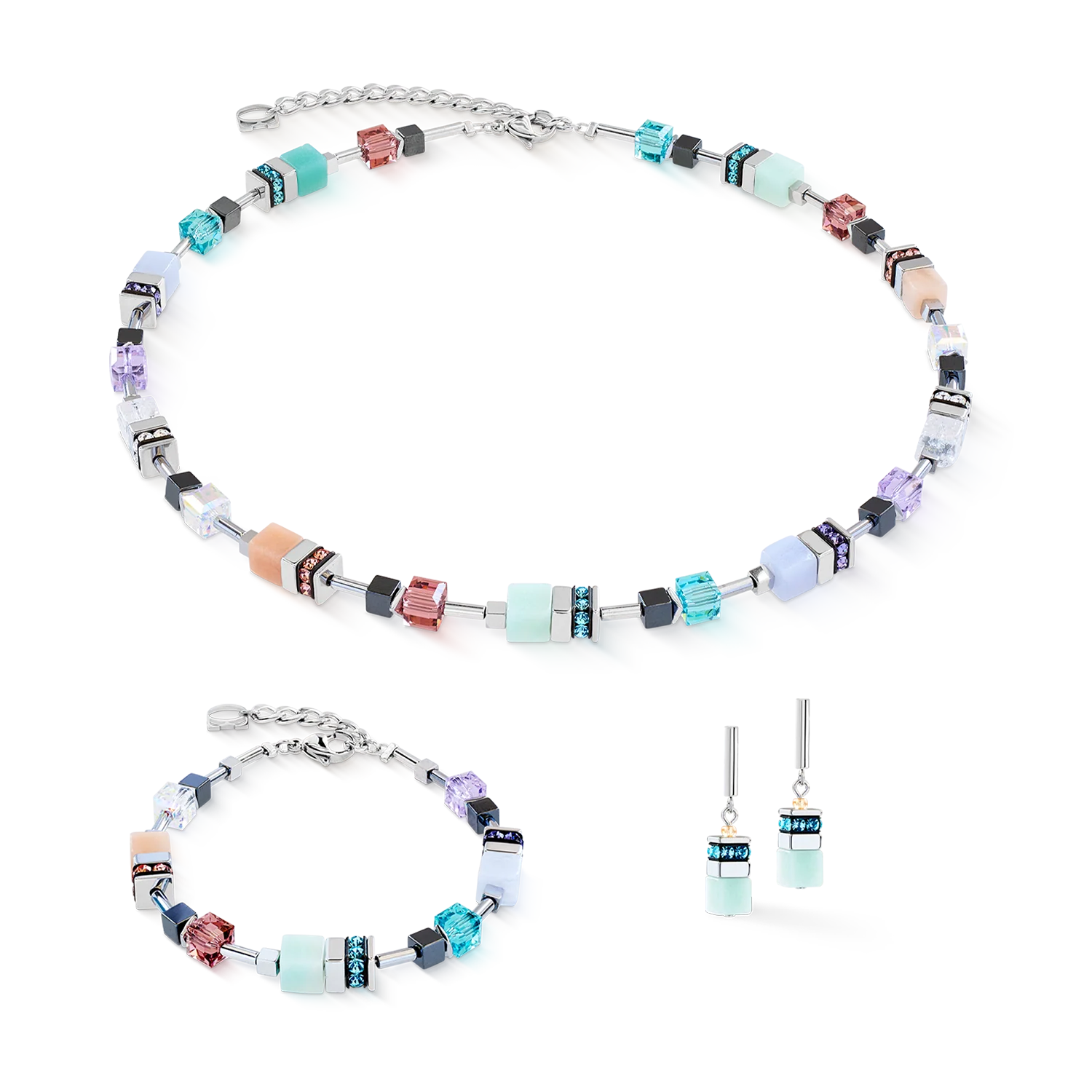 Bracelet GeoCUBE® Precious Motion Sorbet argent - Image 3