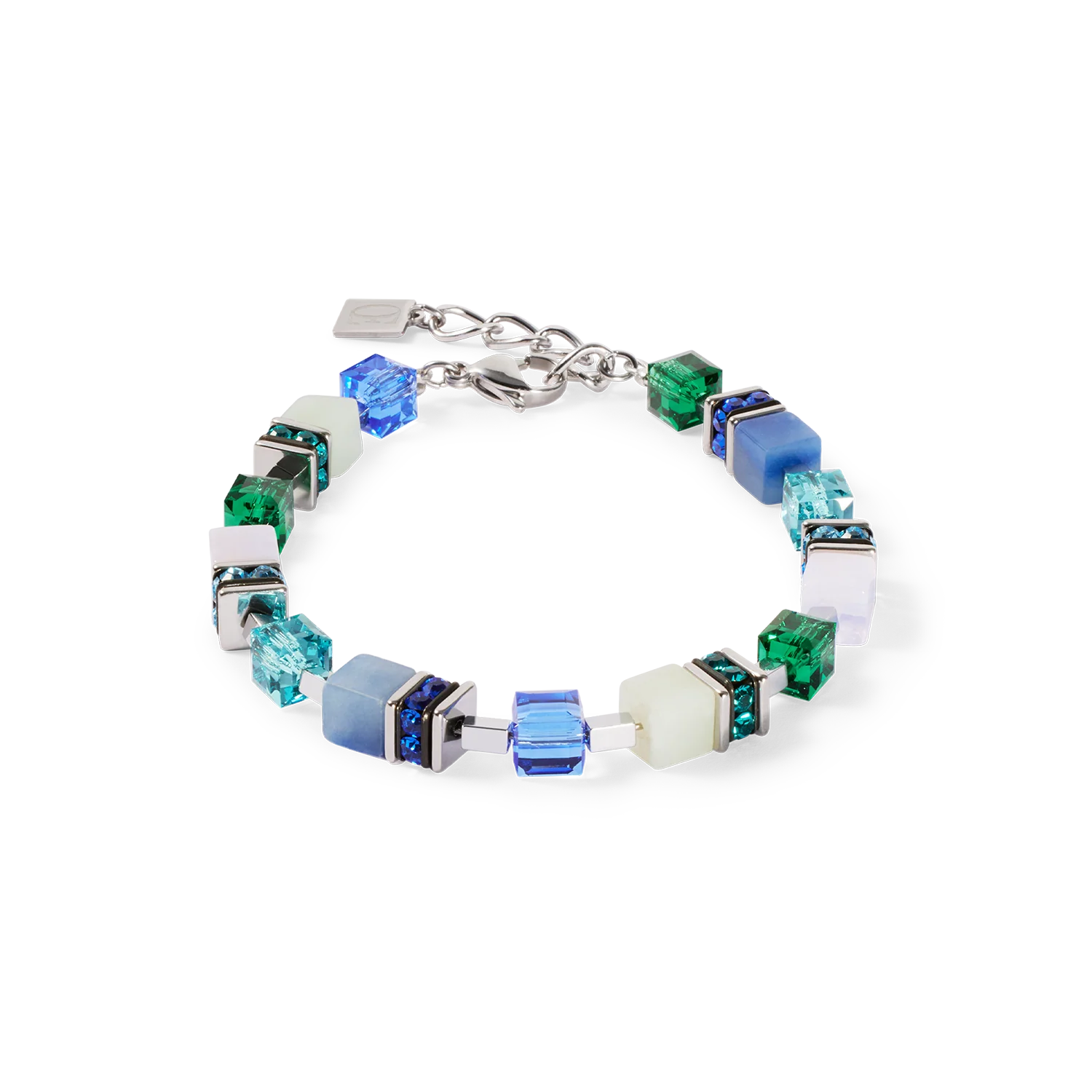 Bracelet GeoCUBE® Precious Statement argent-ocean