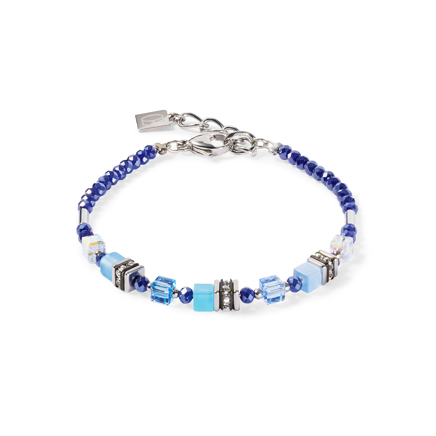 Bracelet Mini Cubes bleu