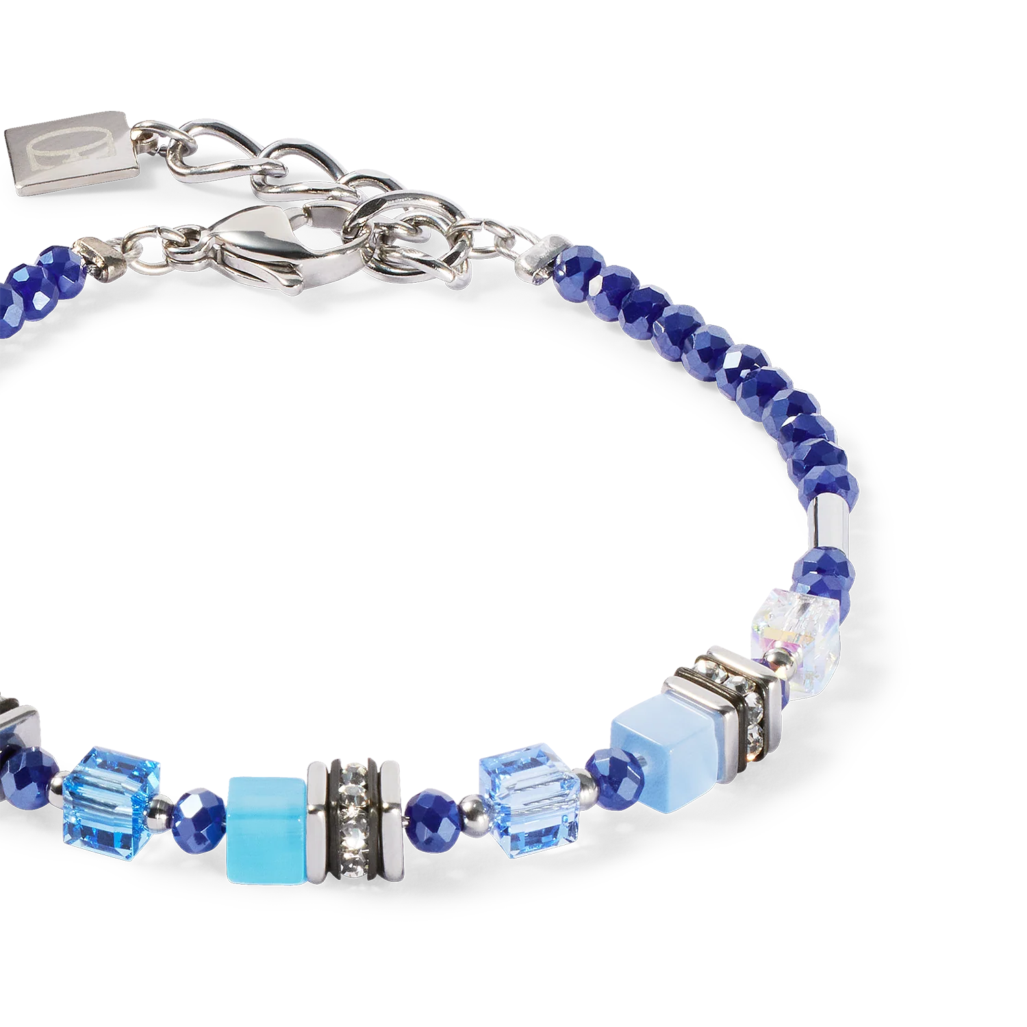 Bracelet Mini Cubes bleu - Image 2