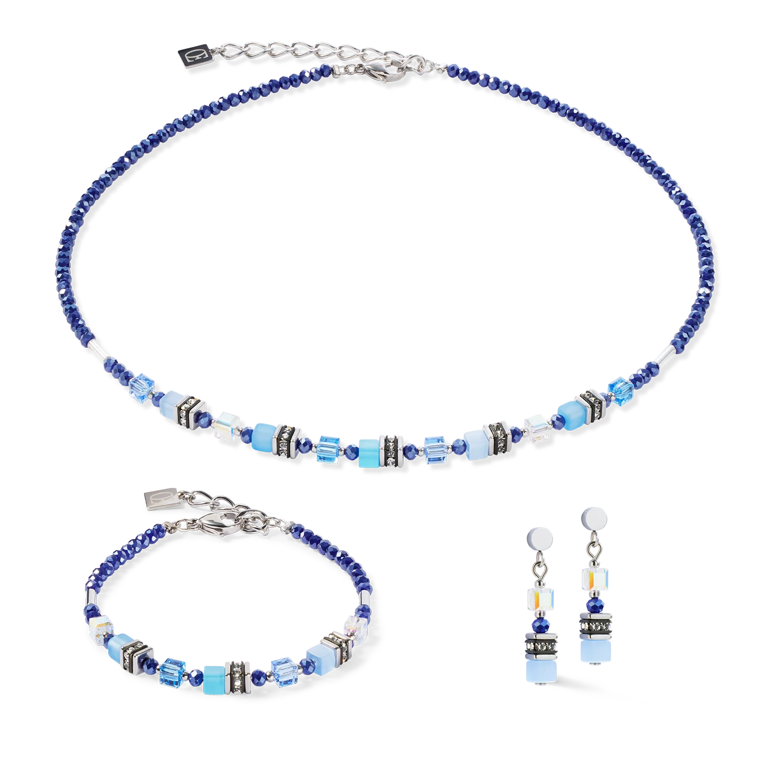 Bracelet Mini Cubes bleu - Image 3
