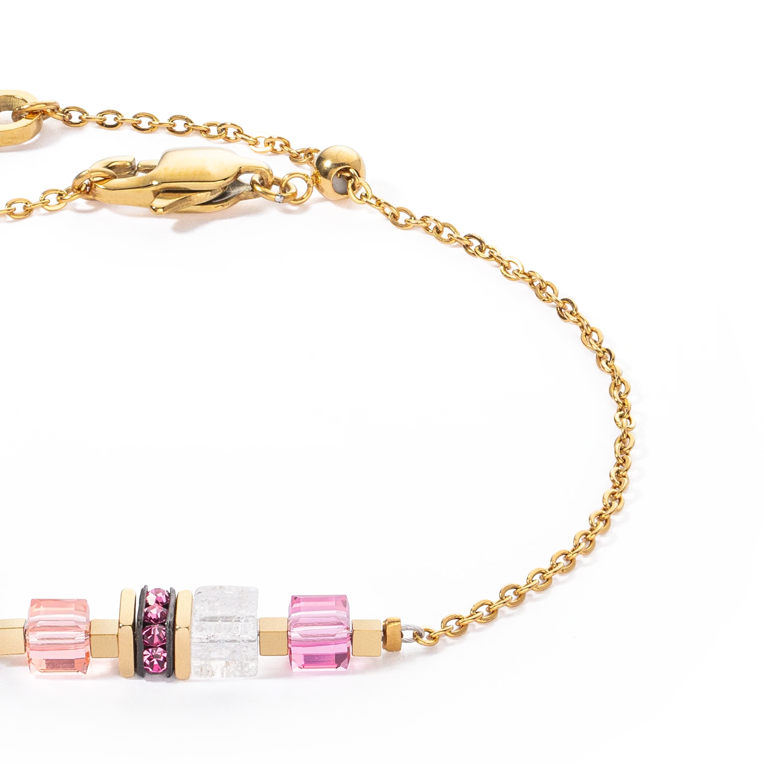 Bracelet Mini Cubes & Chain or-rose - Image 2