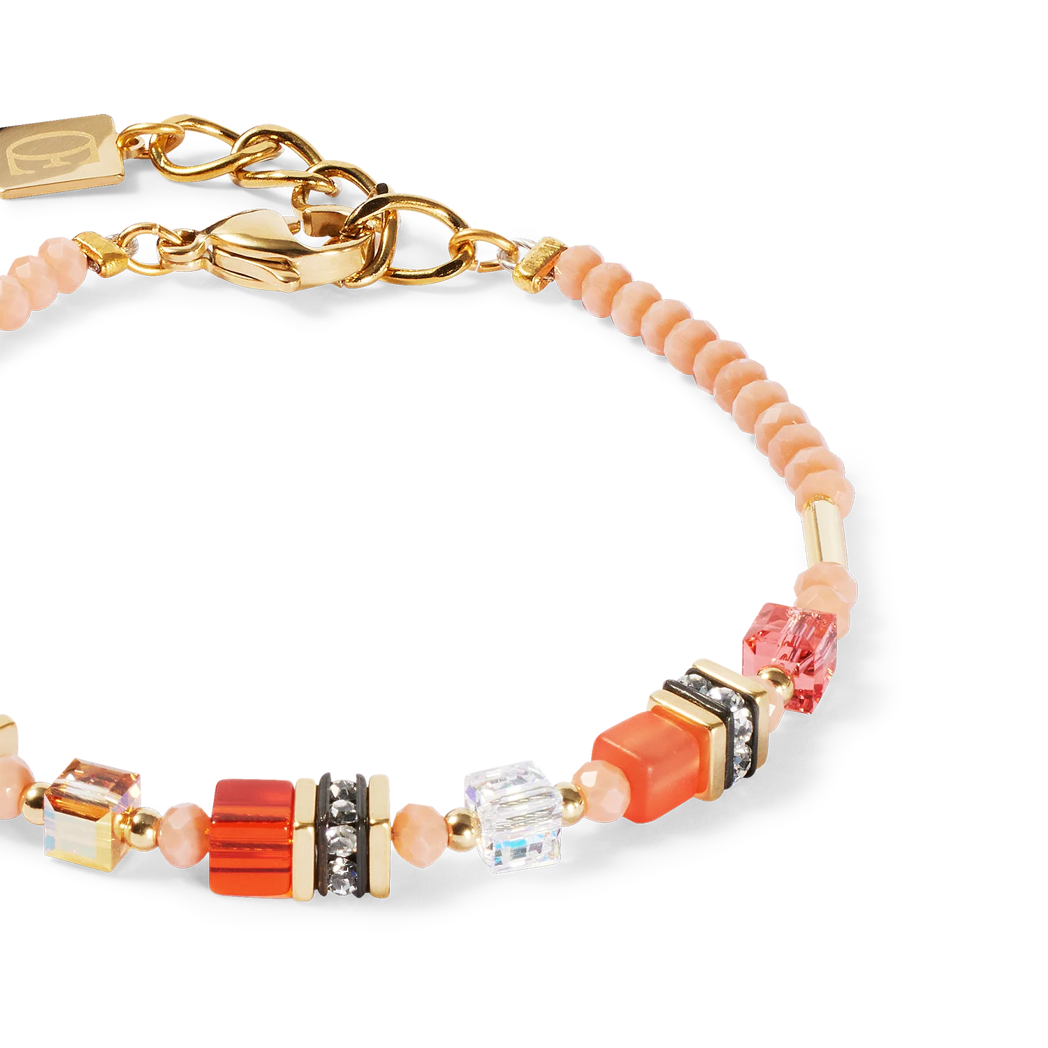 Bracelet Mini Cubes orange - Image 2