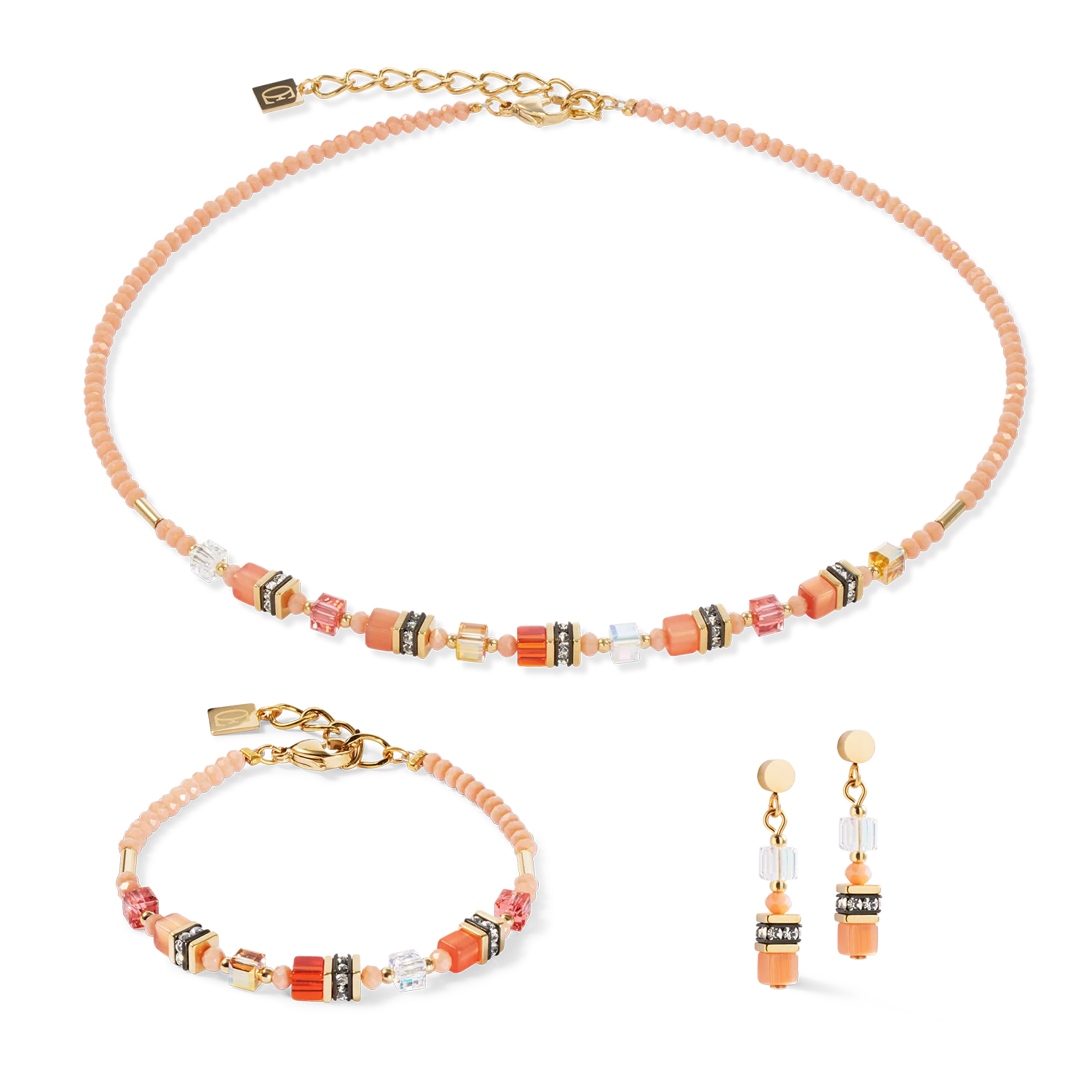 Bracelet Mini Cubes orange - Image 3